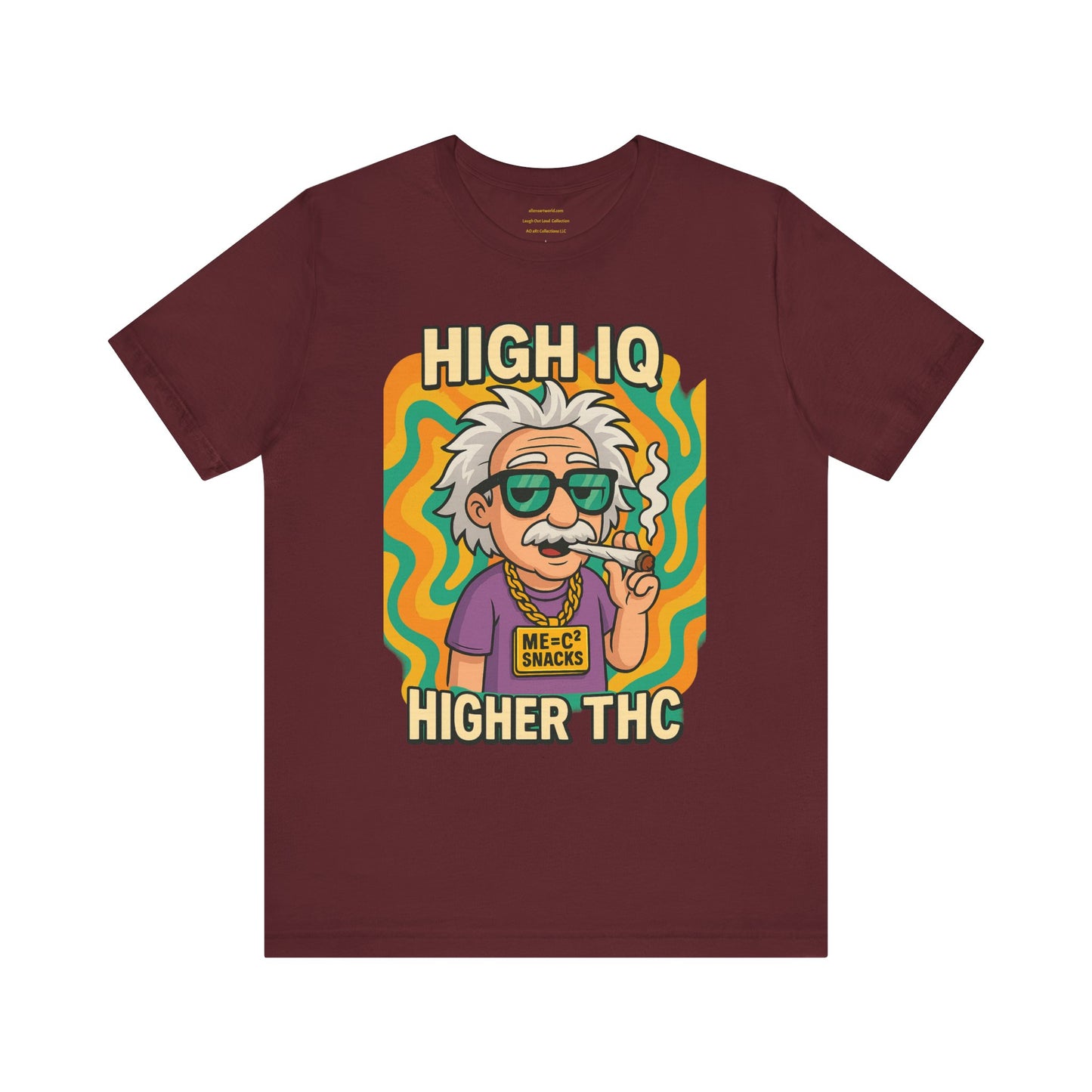 Einstoned Theory — High IQ, Higher THC Unisex Jersey Short Sleeve Tee