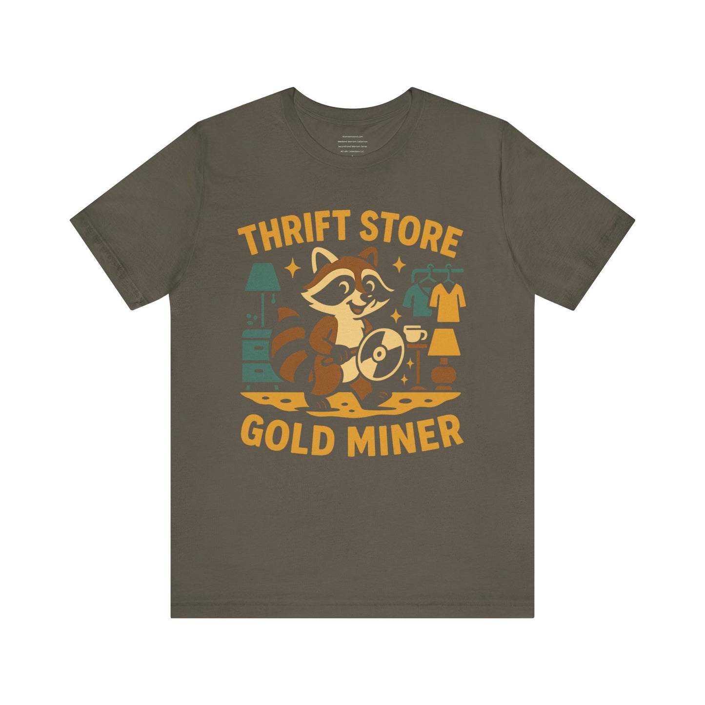 π Thrift Store Gold Miner β Weekend Warriors: Second Hand Legends Unisex Jersey Short Sleeve Tee