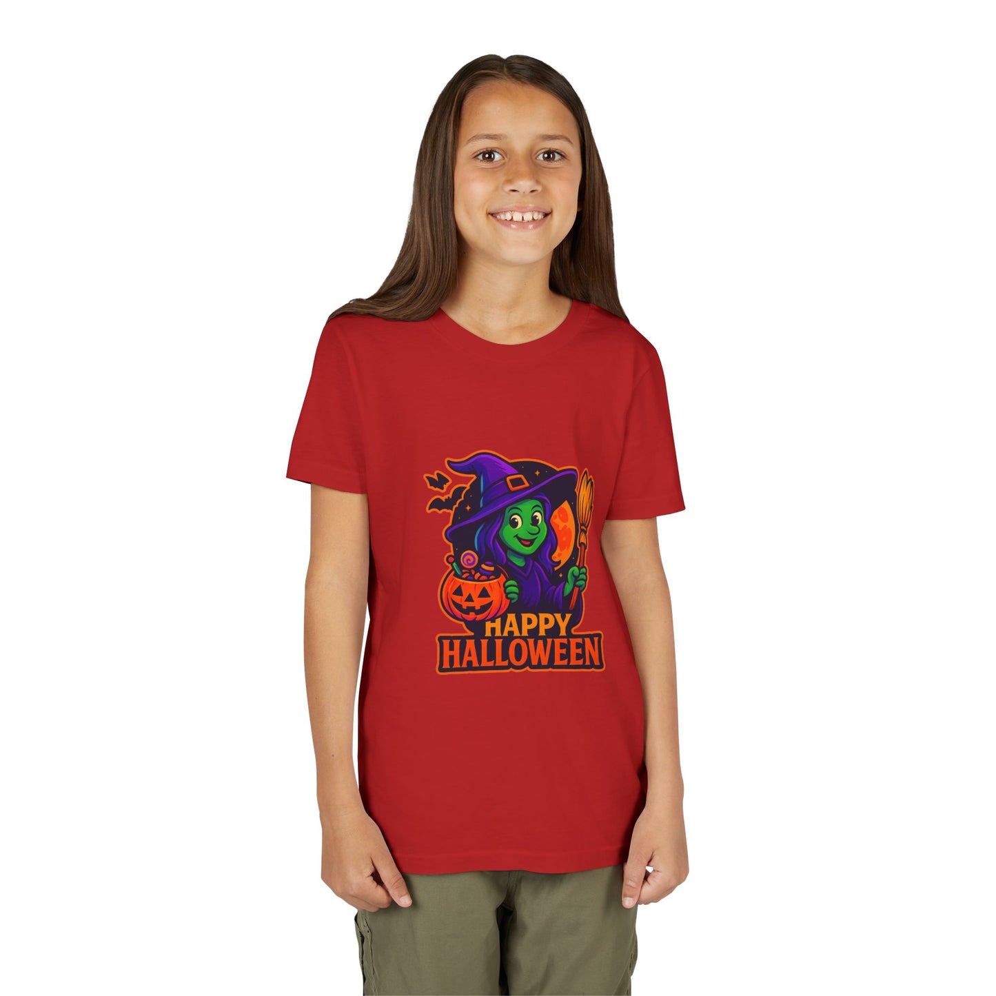 🧙♀️Happy Halloween, Little Witch! Youth Short Sleeve Tee