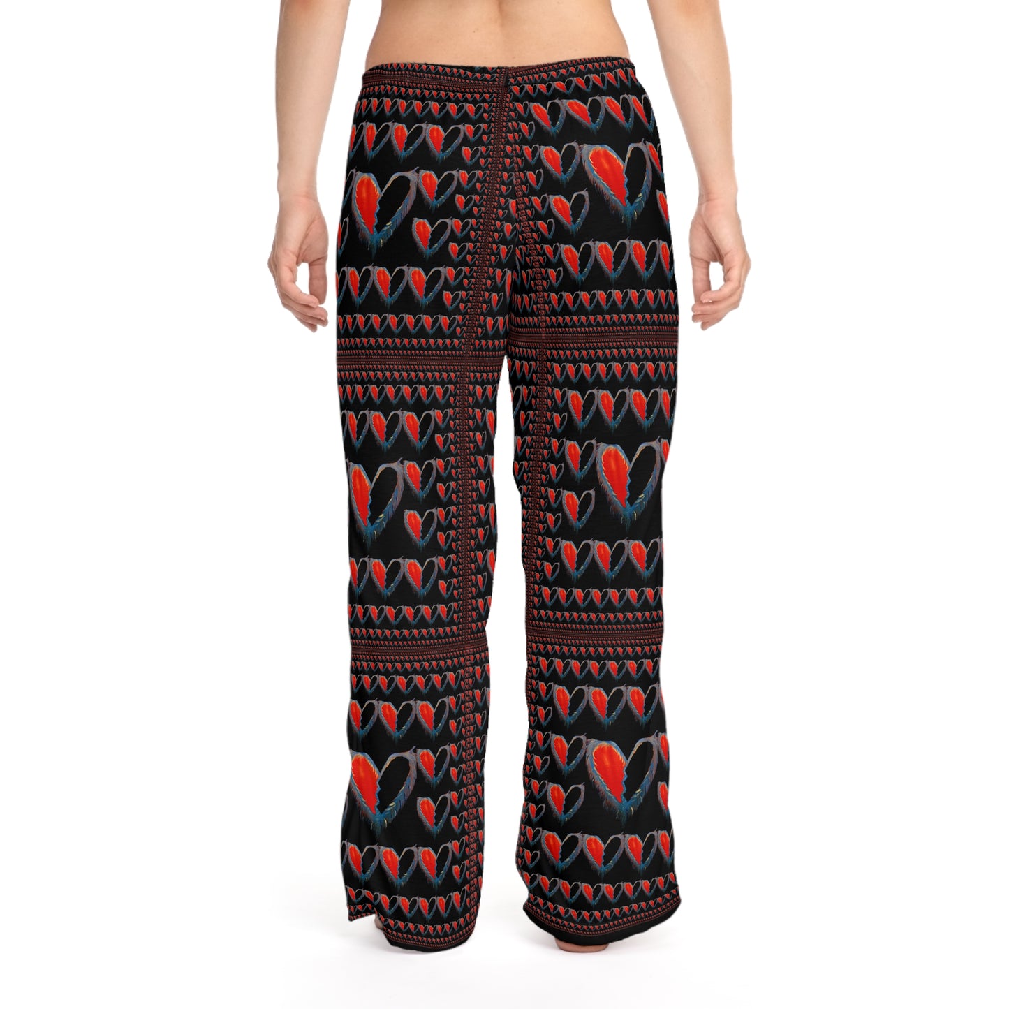 Give a Piece of your Heart Women's Pajama Pants (AOP)