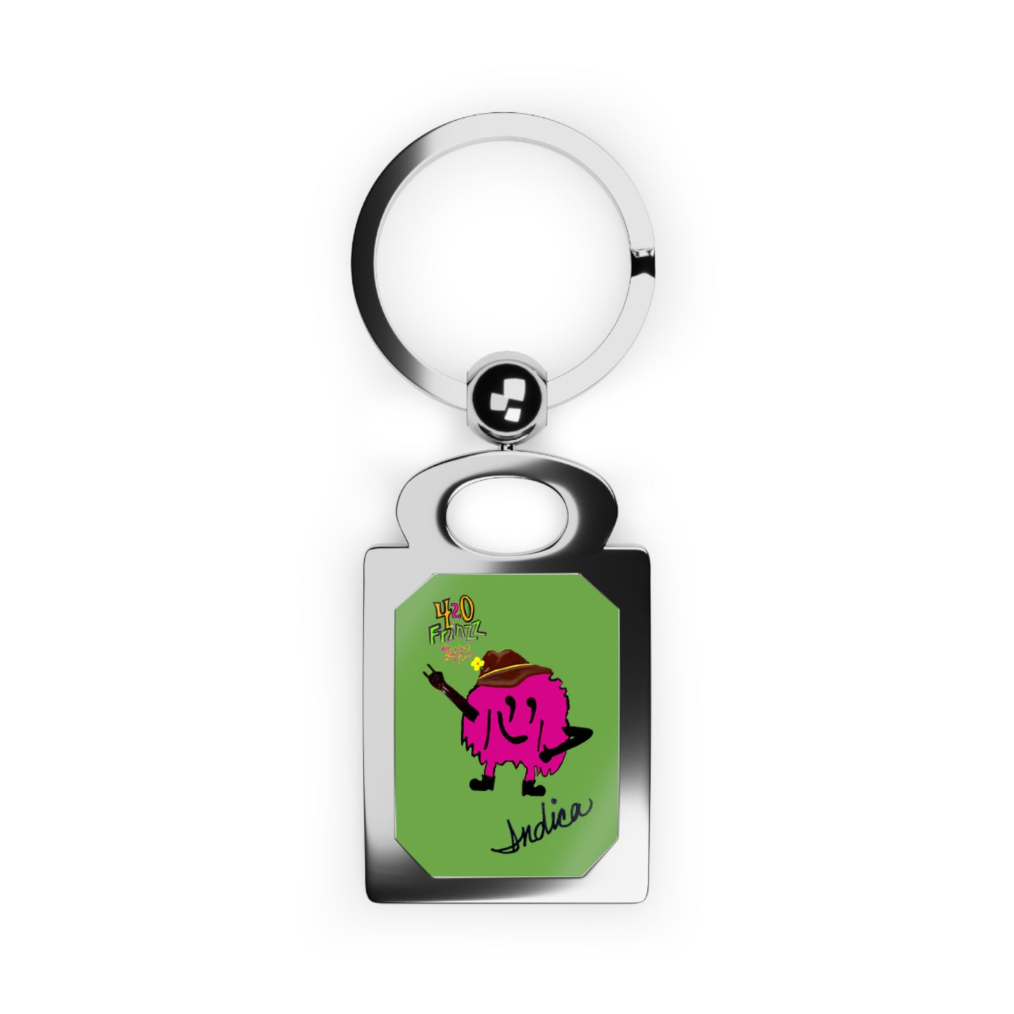 Indica 420 frinzz Rectangle Photo Keyring