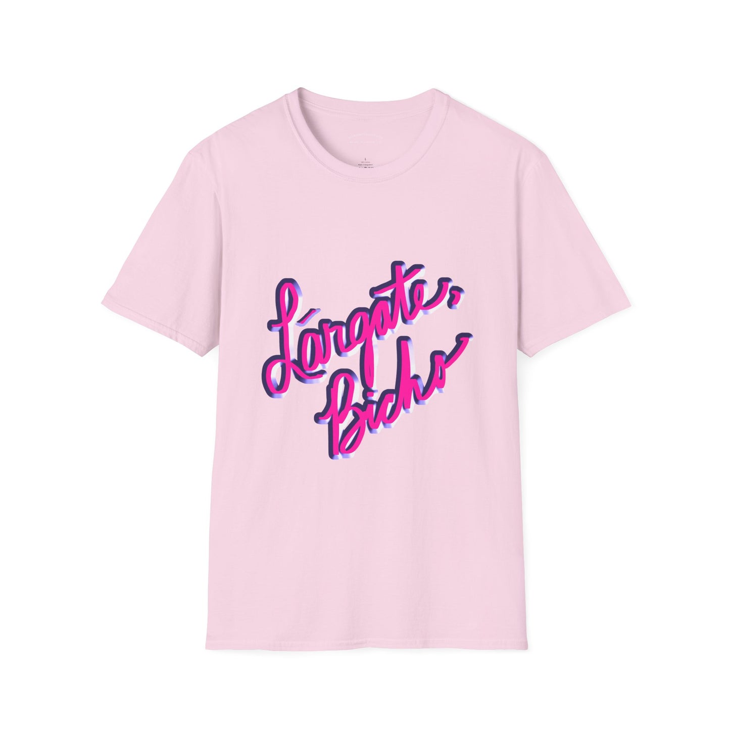 Funny Spanish Slogan Lárgate, bicho (meaning go away, bug) T-Shirt - Unisex Softstyle