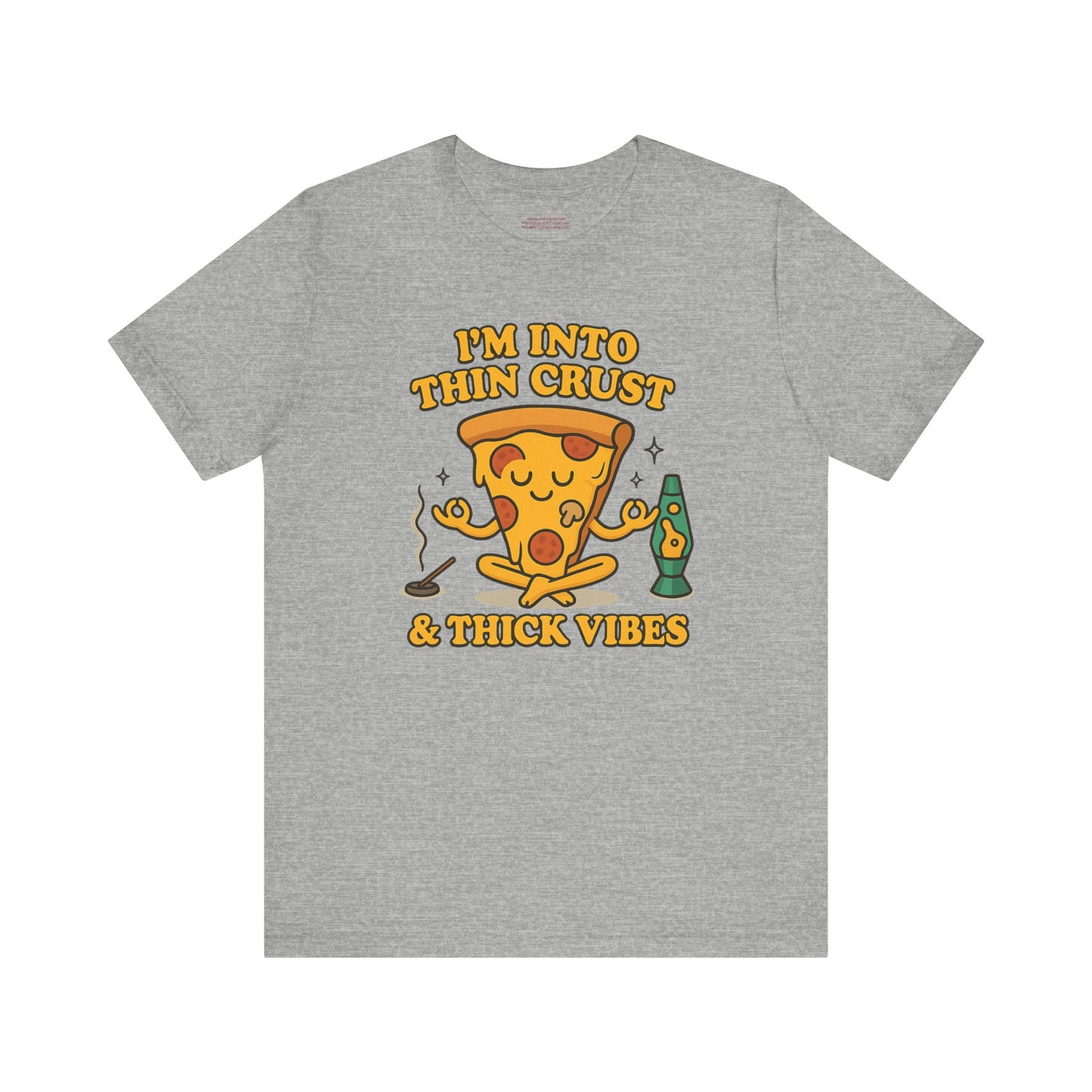 🍕Thin Crust & Thick Vibes – Stay Sauced, Stay Centered Unisex Jersey Short Sleeve Tee