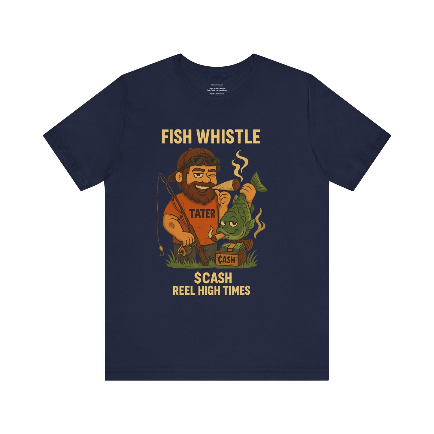 π²π₯πͺ π£π Fish Whistle: Reel High Times Unisex Jersey Short Sleeve Tee