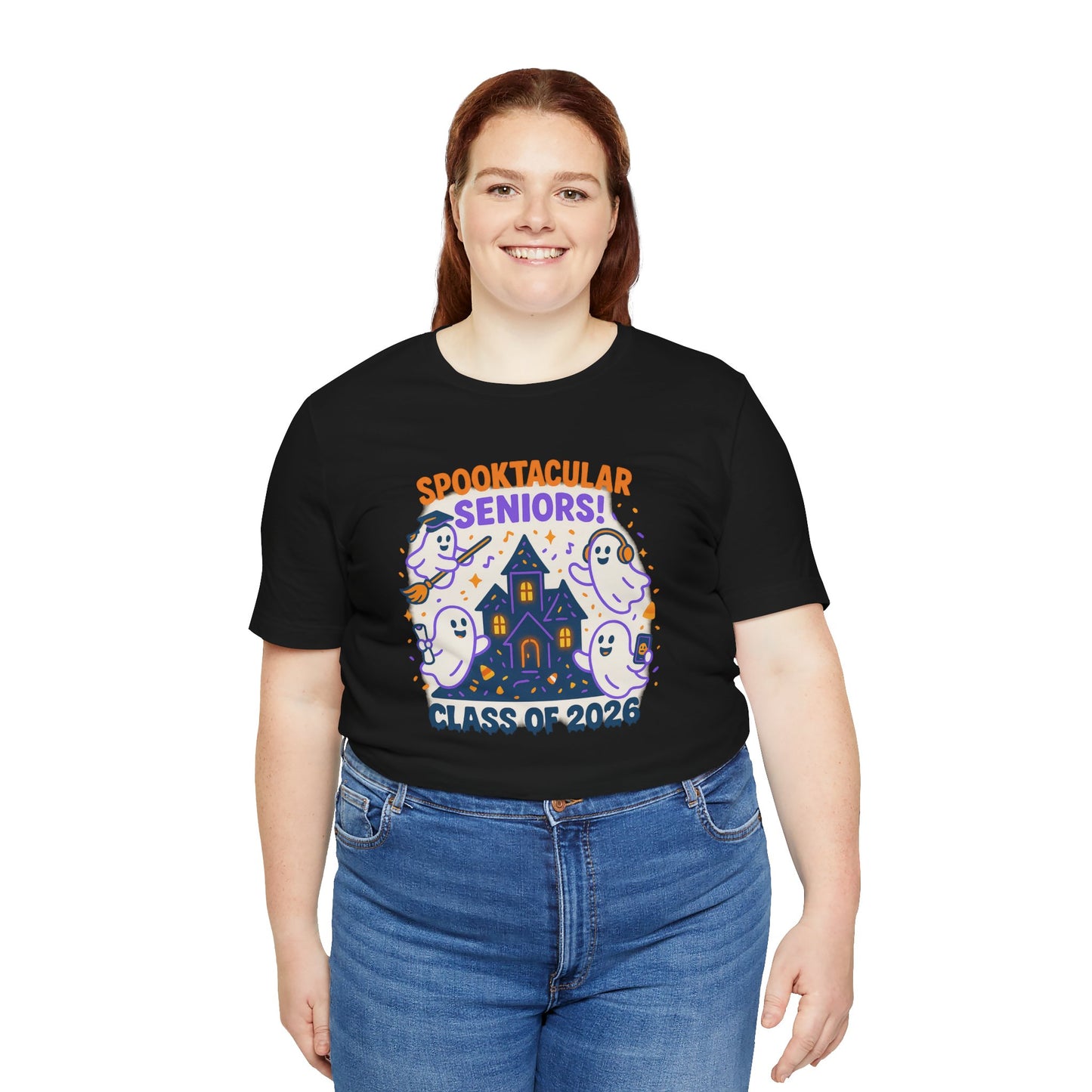 Seniors October Spooktacular Seniors! – design 2 Class of 2026 Unisex Jersey Short Sleeve Tee