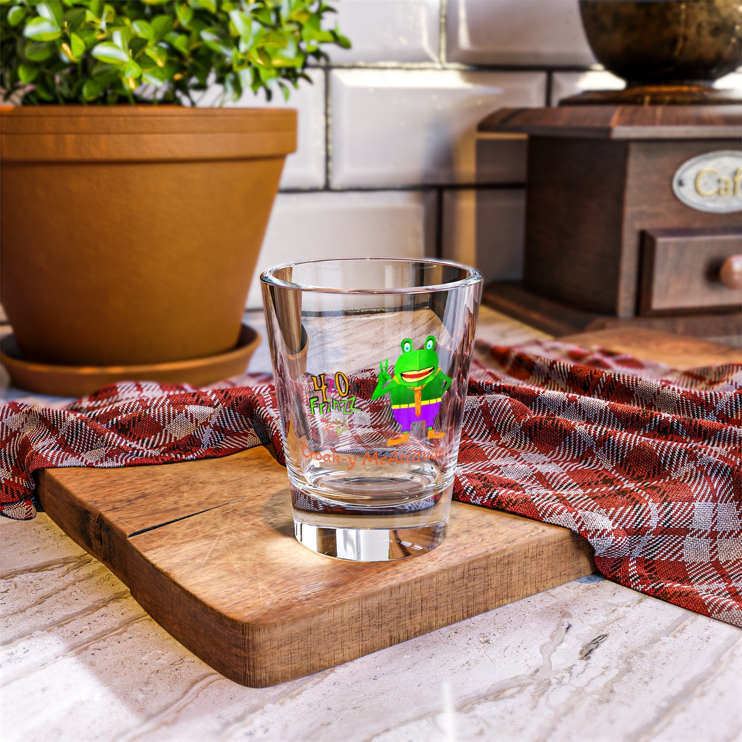 Croak-y McAttitude 420 frinzz Shot Glass, 1.5oz