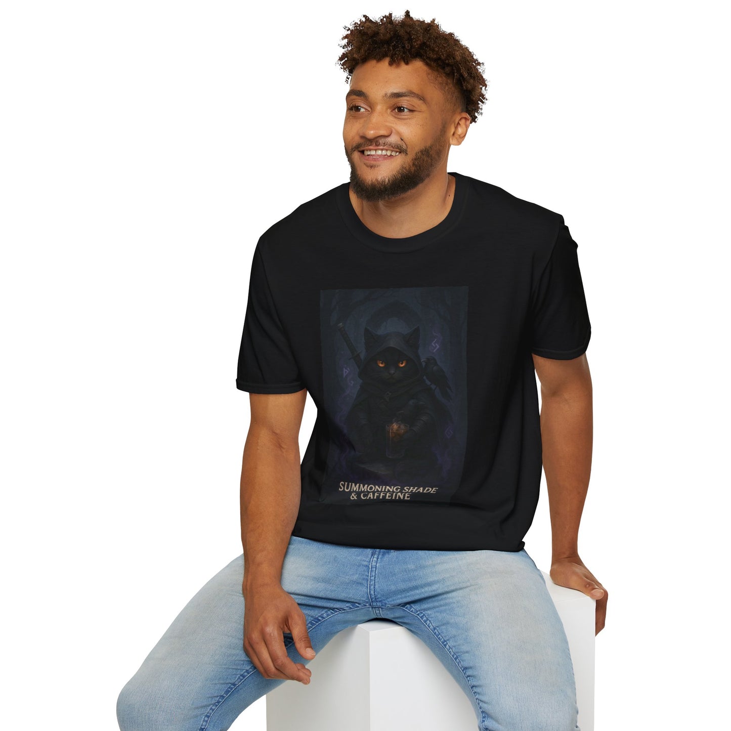 Summoning shade and caffeine – Lovely’s Mood Goth Unisex Softstyle T-Shirt