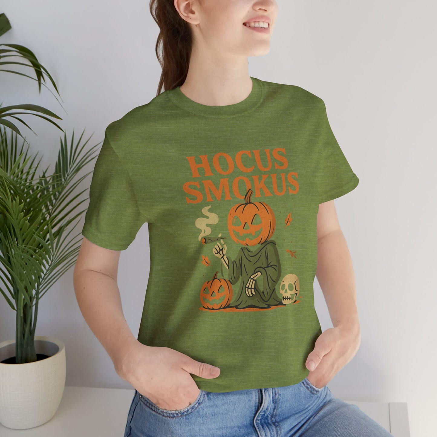 π Hocus Smokus: The Dank Pumpkin Spell Unisex Jersey Short Sleeve Tee