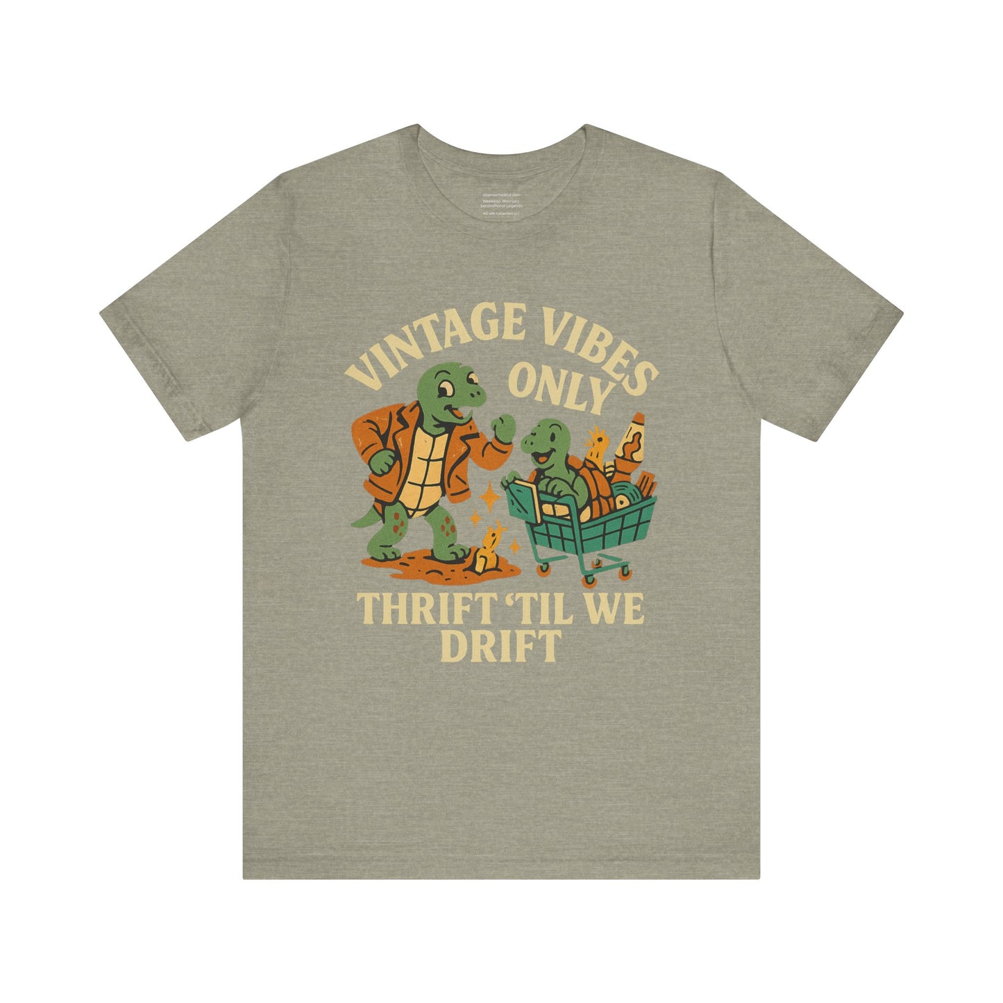 π Vintage Vibes Only β Thrift βTil We Drift (Jim & Terry) Unisex Jersey Short Sleeve Tee