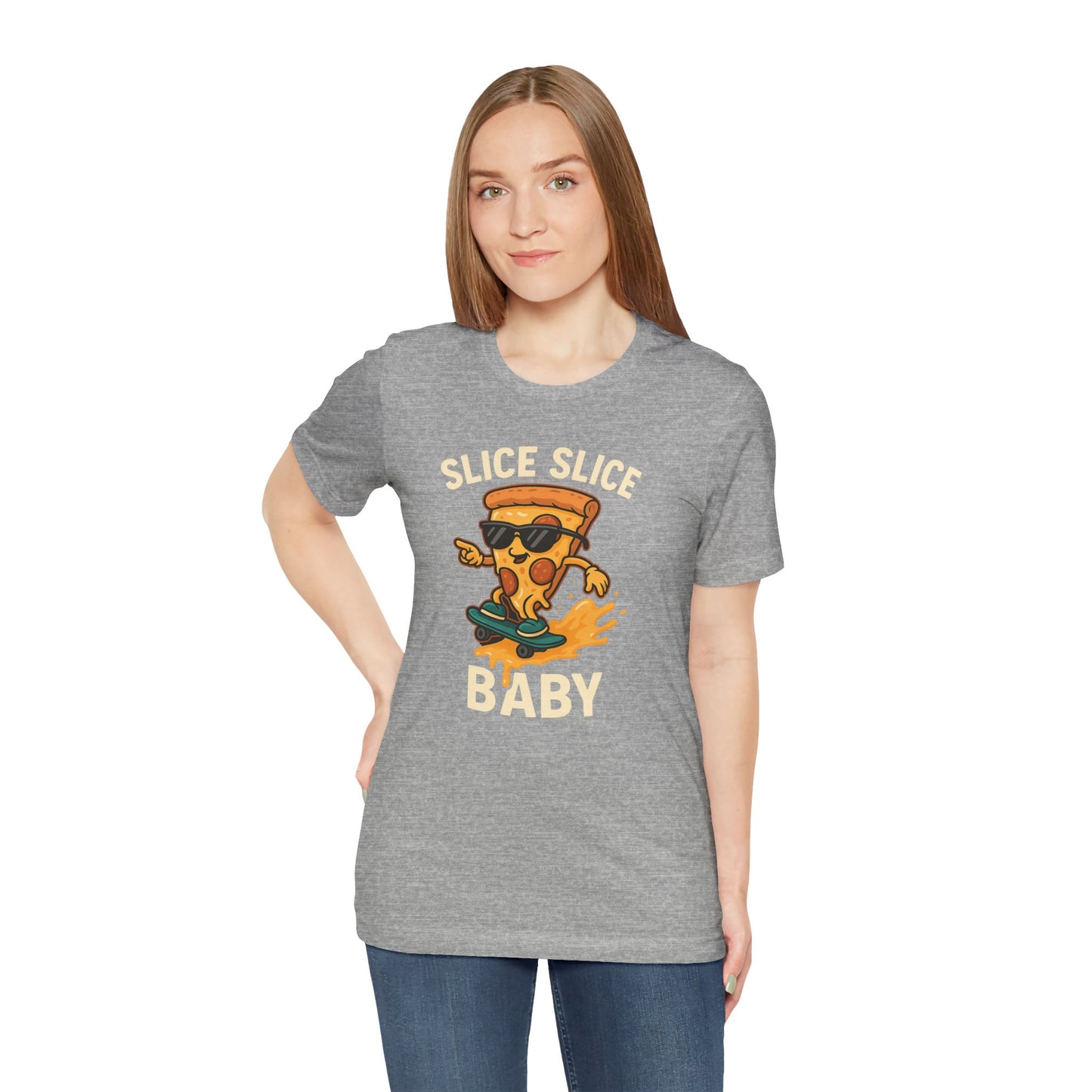 π Slice Slice Baby β Skate Into Flavor! Unisex Jersey Short Sleeve Tee