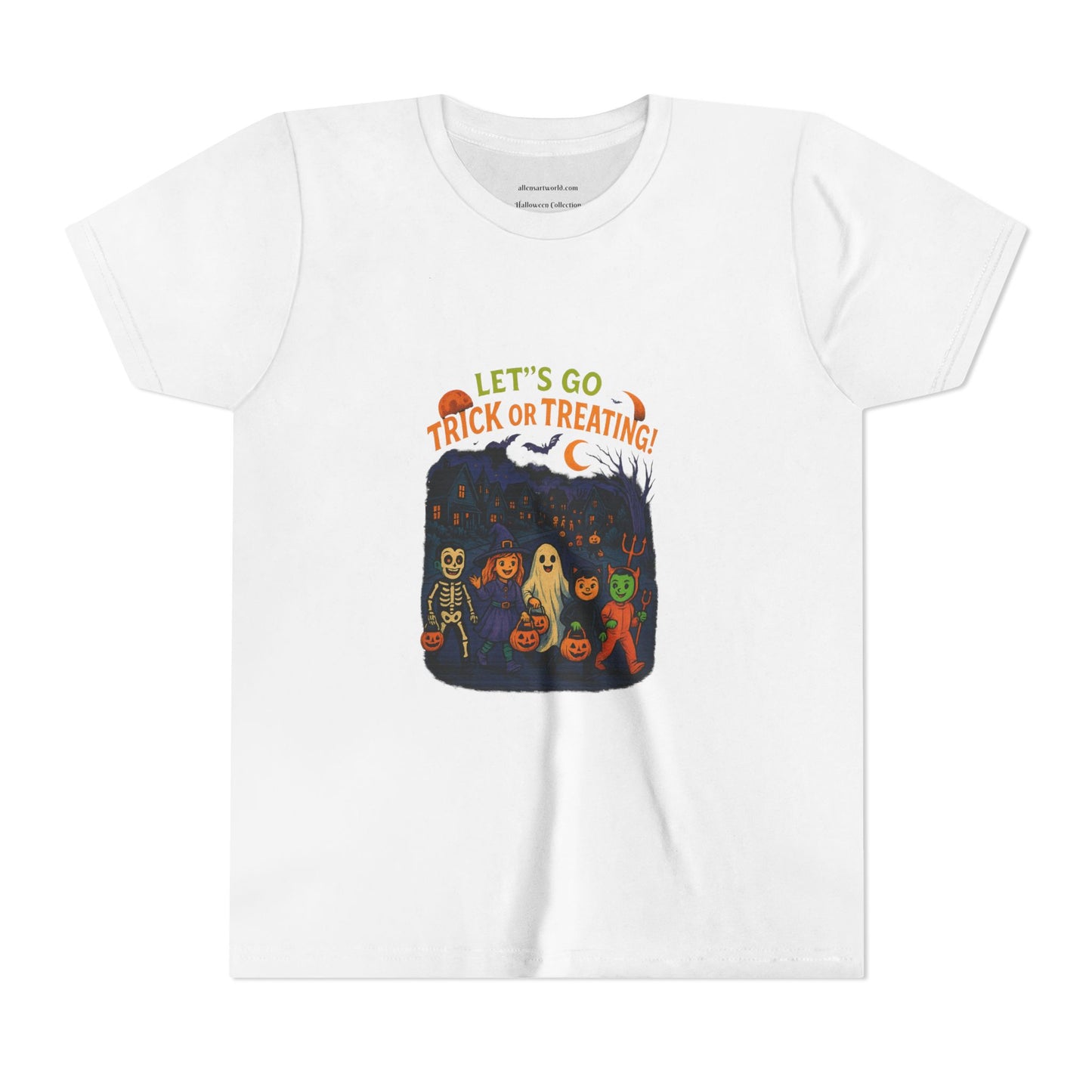 🏠 Let’s Go Trick-or-Treating! Youth Short Sleeve Tee