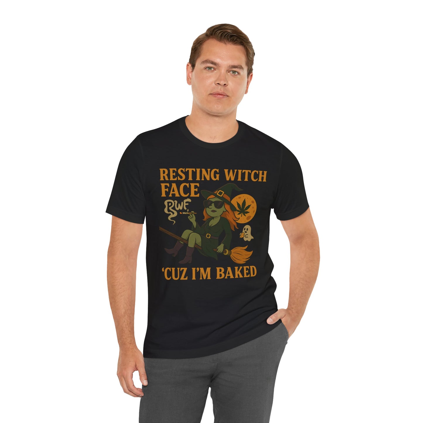 🧹 Resting Witch Face (RWF) Unisex Jersey Short Sleeve Tee