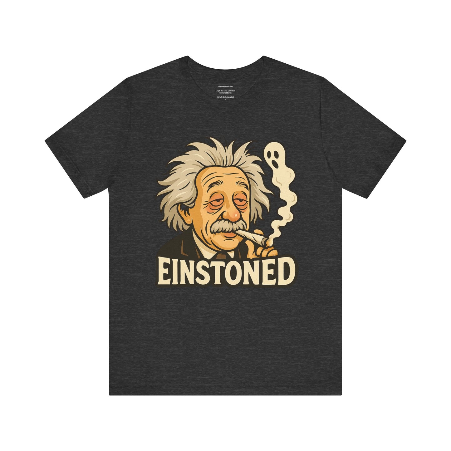 ⏰4️⃣2️⃣0️⃣🌿😂🧠 EINSTONED — Signature Face Tee (Laugh Out Loud · E-I-N-S-T-O-N-E-D Series) Unisex Jersey Short Sleeve Tee