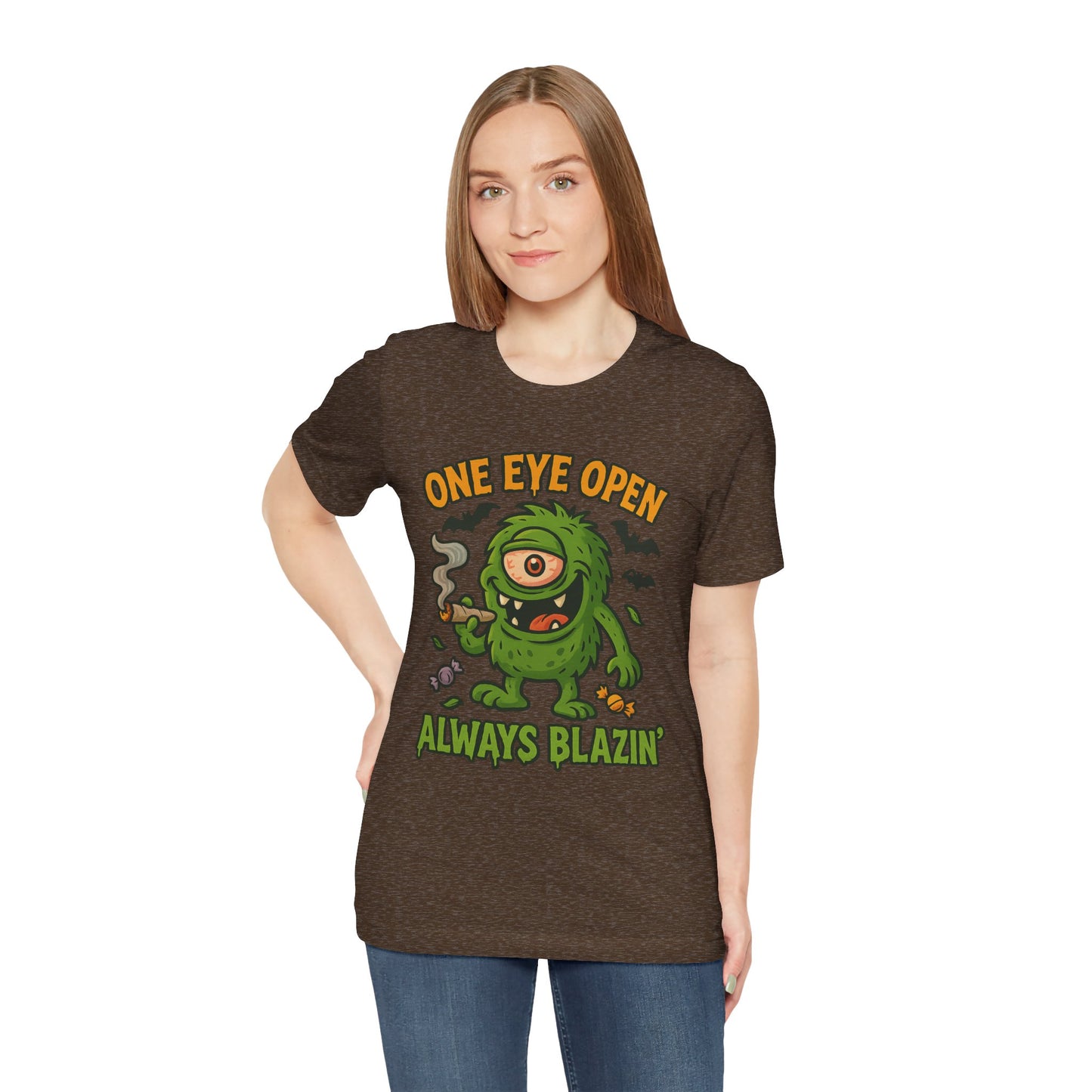 🕯️One Eye Open — Always Blazin’ (Holidazed) Unisex Jersey Short Sleeve Tee