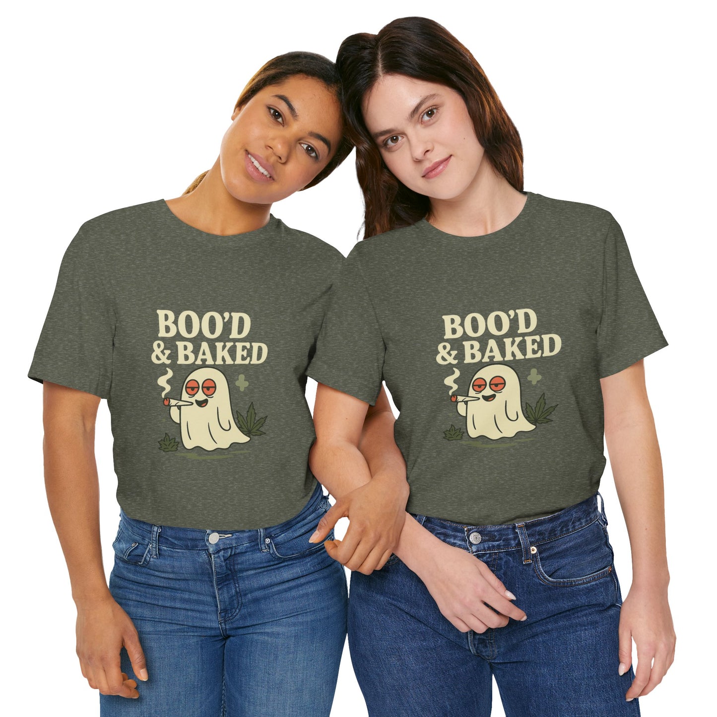 👻🌿 Boo’d & Baked: High Spirits Only Unisex Jersey Short Sleeve Tee