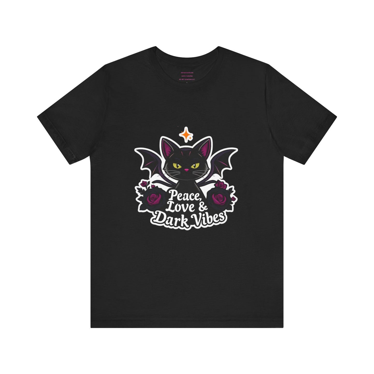 π€ Bat Cat Energy Goth Collection Unisex Jersey Short Sleeve Tee