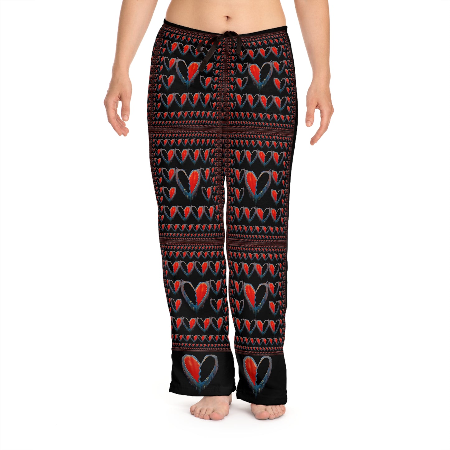 Give a Piece of your Heart Women's Pajama Pants (AOP)