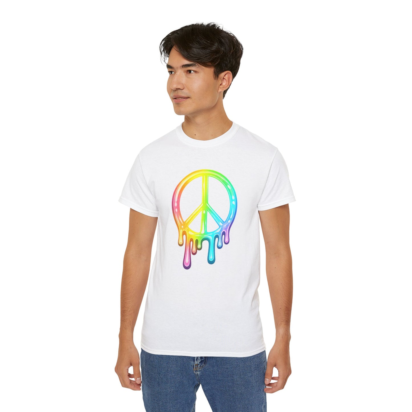 Drip Peace Neon Unisex Ultra Cotton Tee