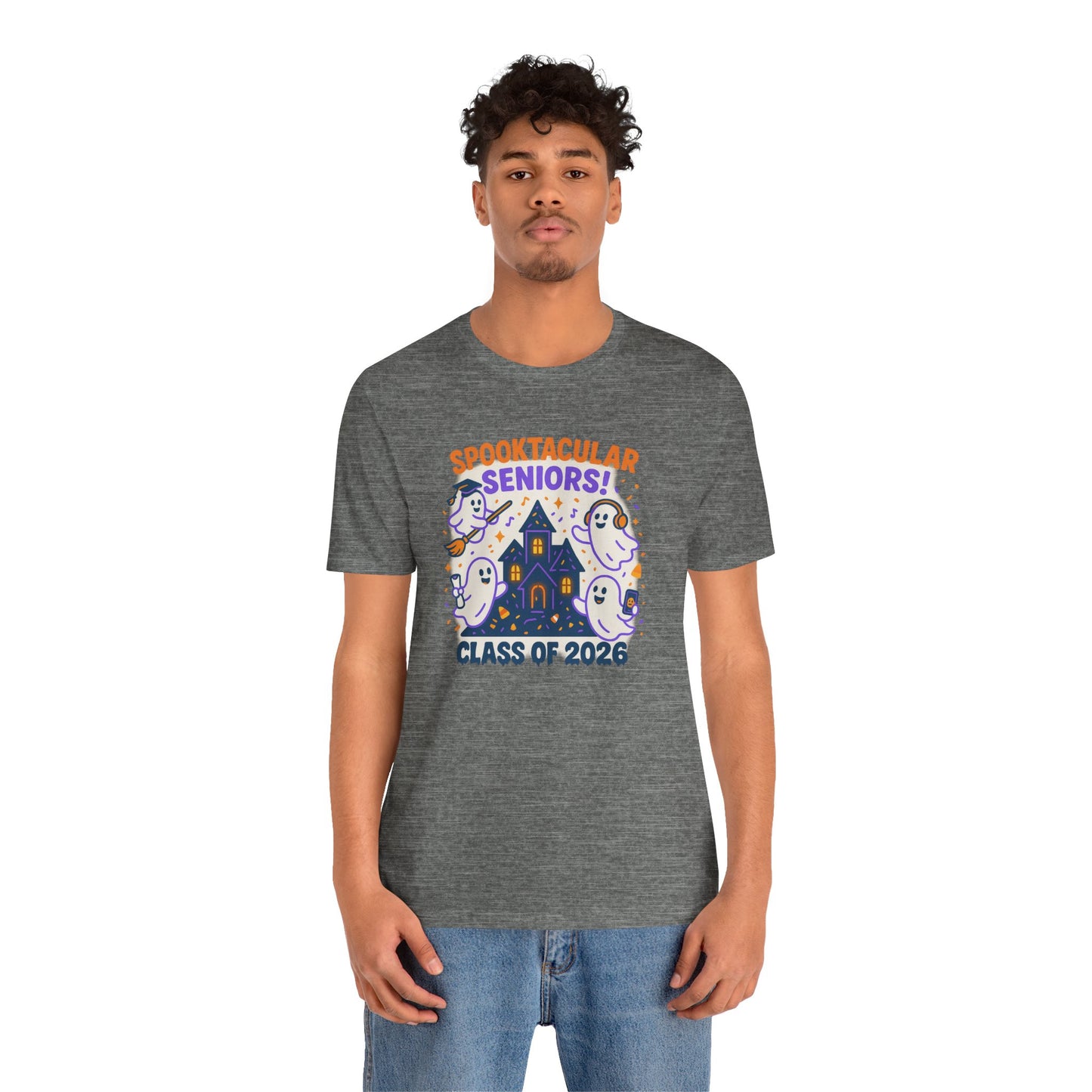 Seniors October Spooktacular Seniors! – design 2 Class of 2026 Unisex Jersey Short Sleeve Tee
