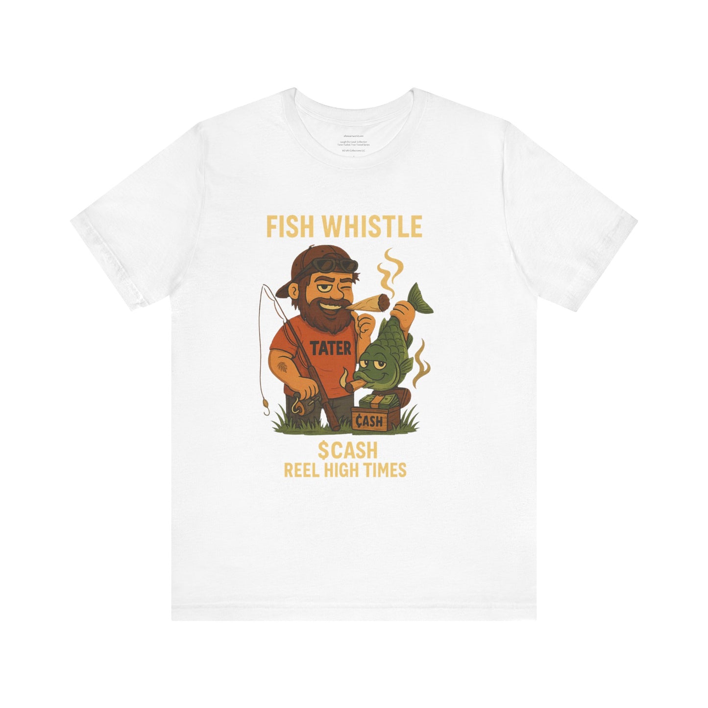 π²π₯πͺ π£π Fish Whistle: Reel High Times Unisex Jersey Short Sleeve Tee
