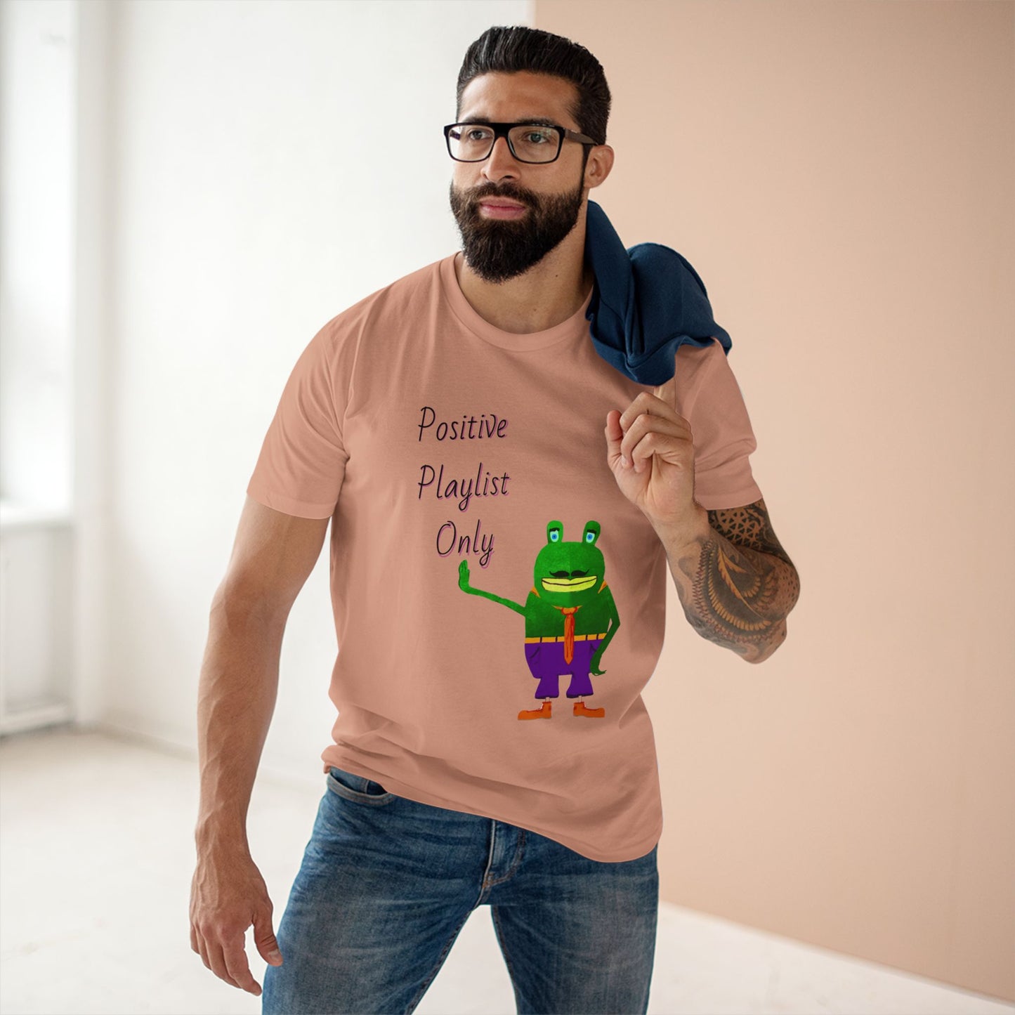 Positive Playlist only 420 frinzz Croak-y McAttitude Adult Staple Tee
