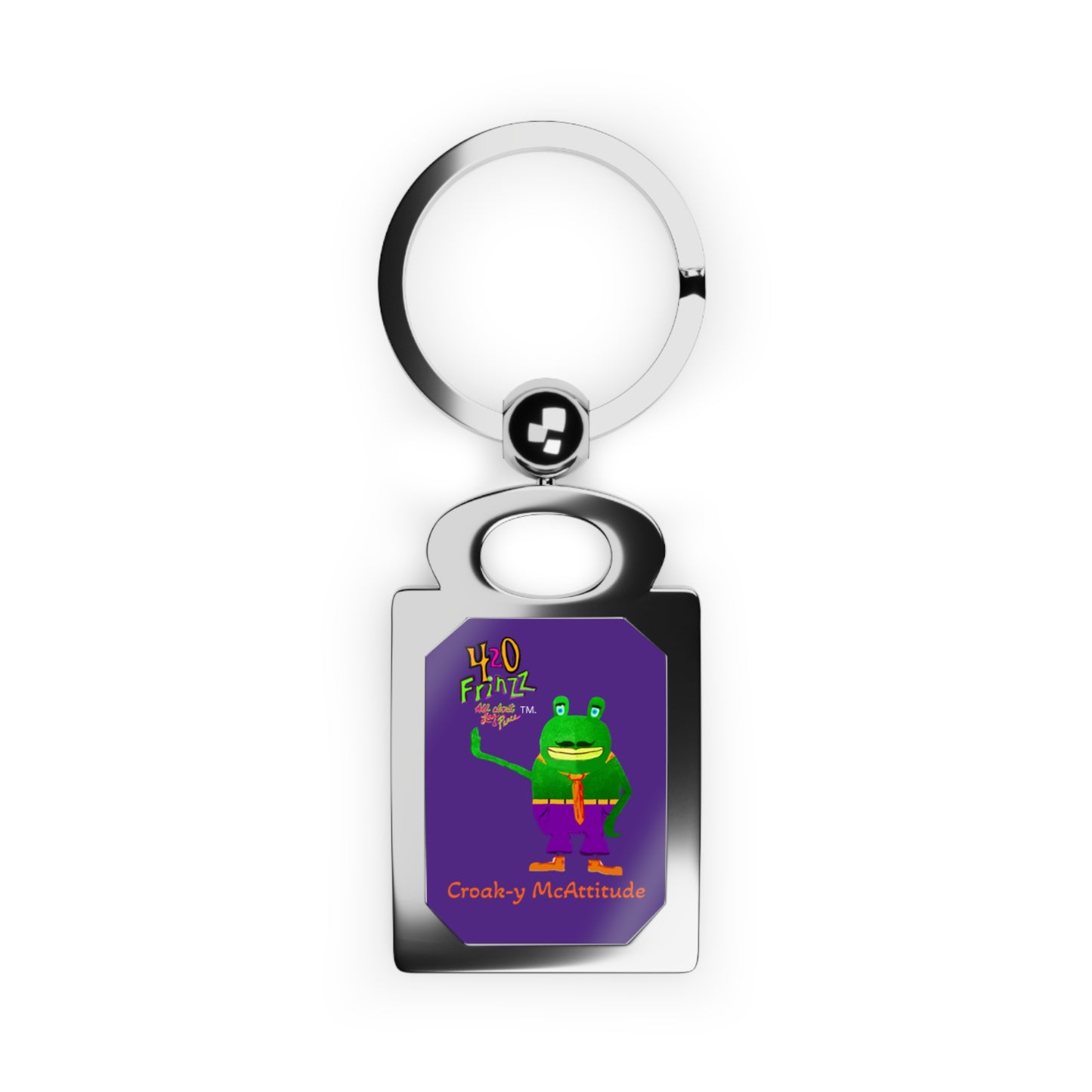 Croak-y McAttitude Rectangle Photo Keyring