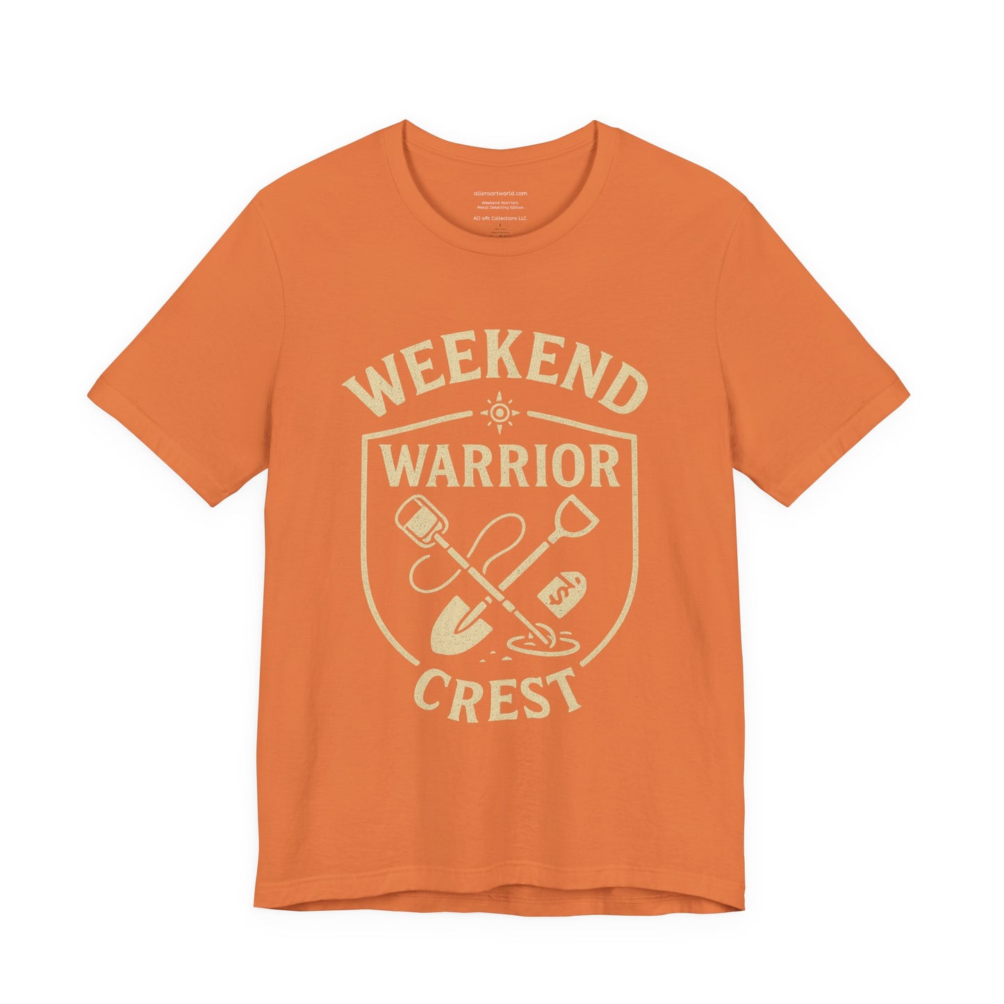 πͺ Weekend Warrior Crest β Metal Detecting Badge of Honor Unisex Jersey Short Sleeve Tee