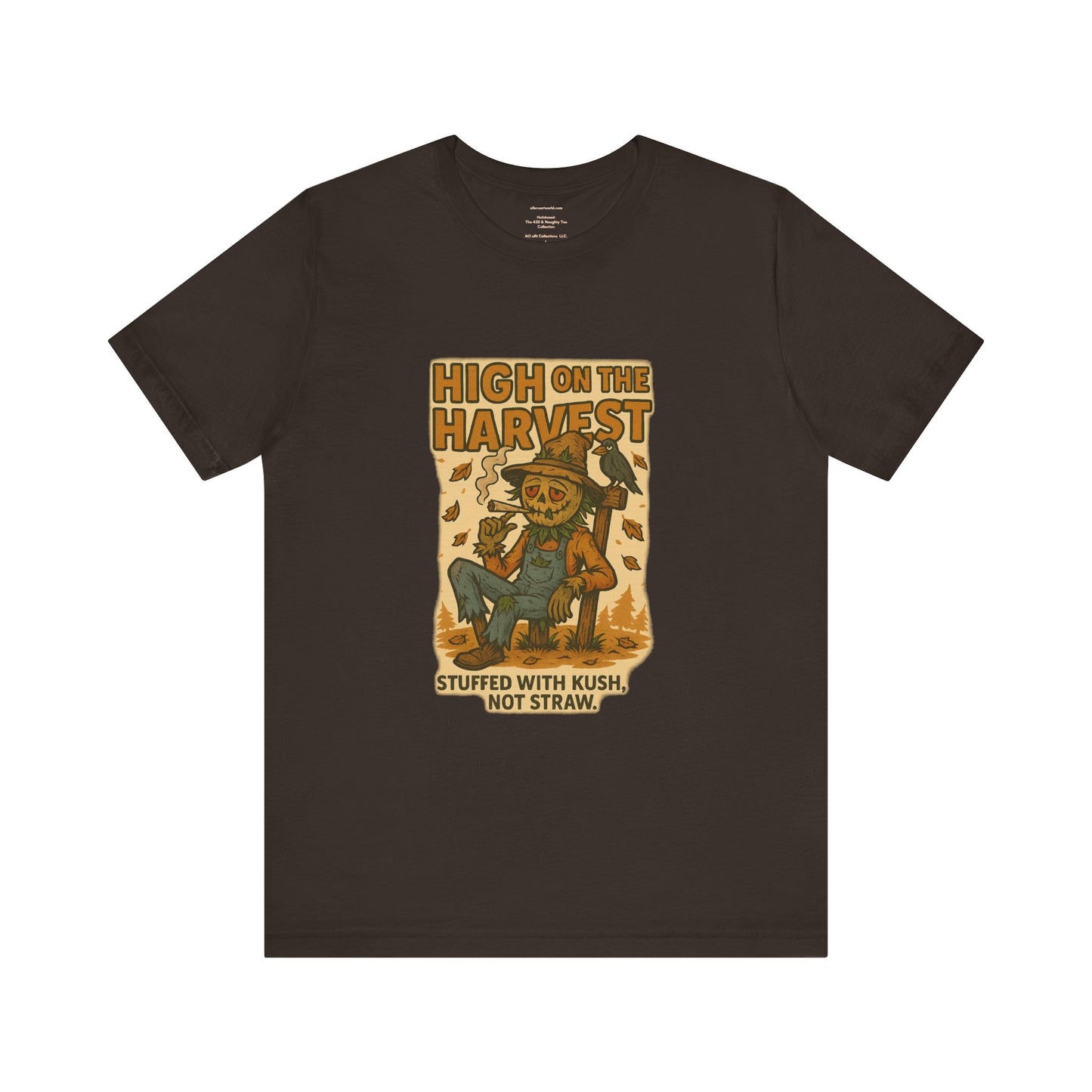 π½ High on the Harvest β Stuffed with Kush, Not Straw Unisex Jersey Short Sleeve Tee