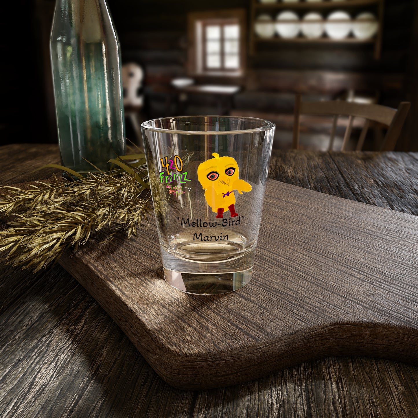 "Mellowbird" Marvin Shot Glass, 1.5oz