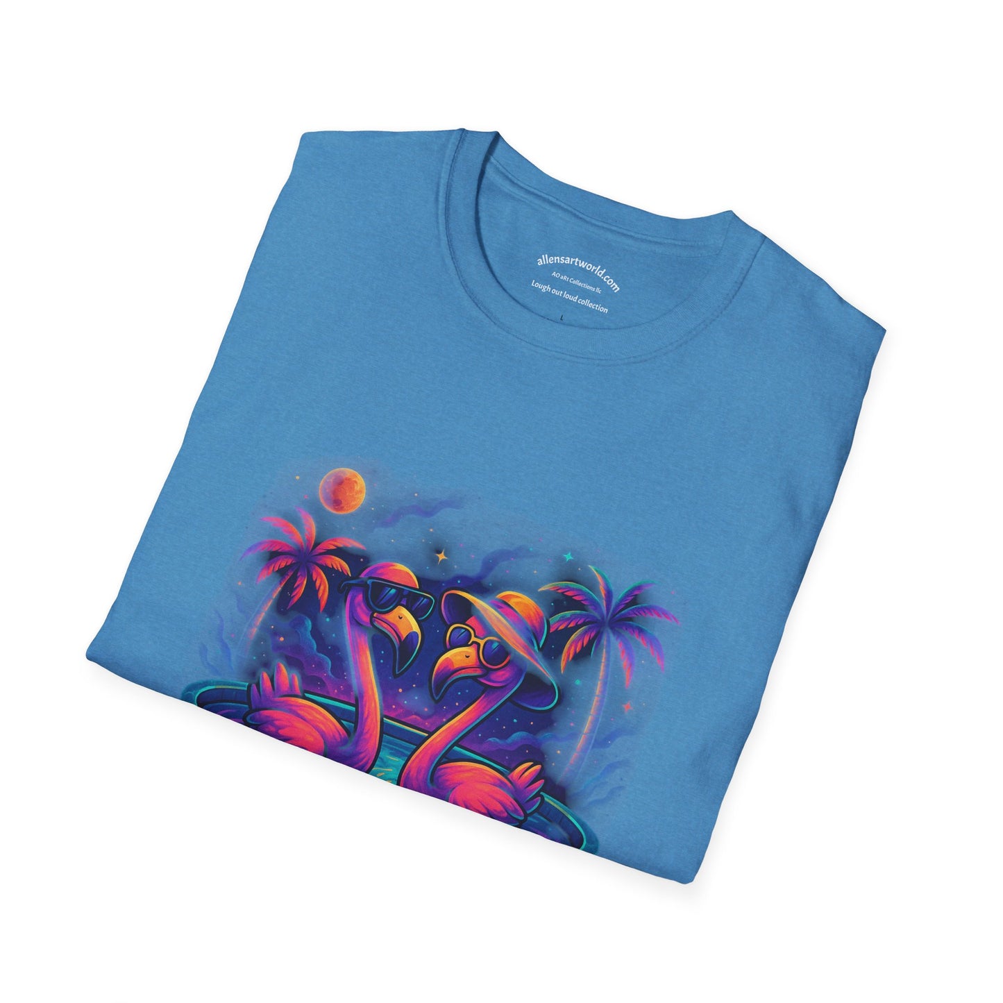Too Cool for the Pool (Flamingo Vibes Edition) Unisex Softstyle T-Shirt