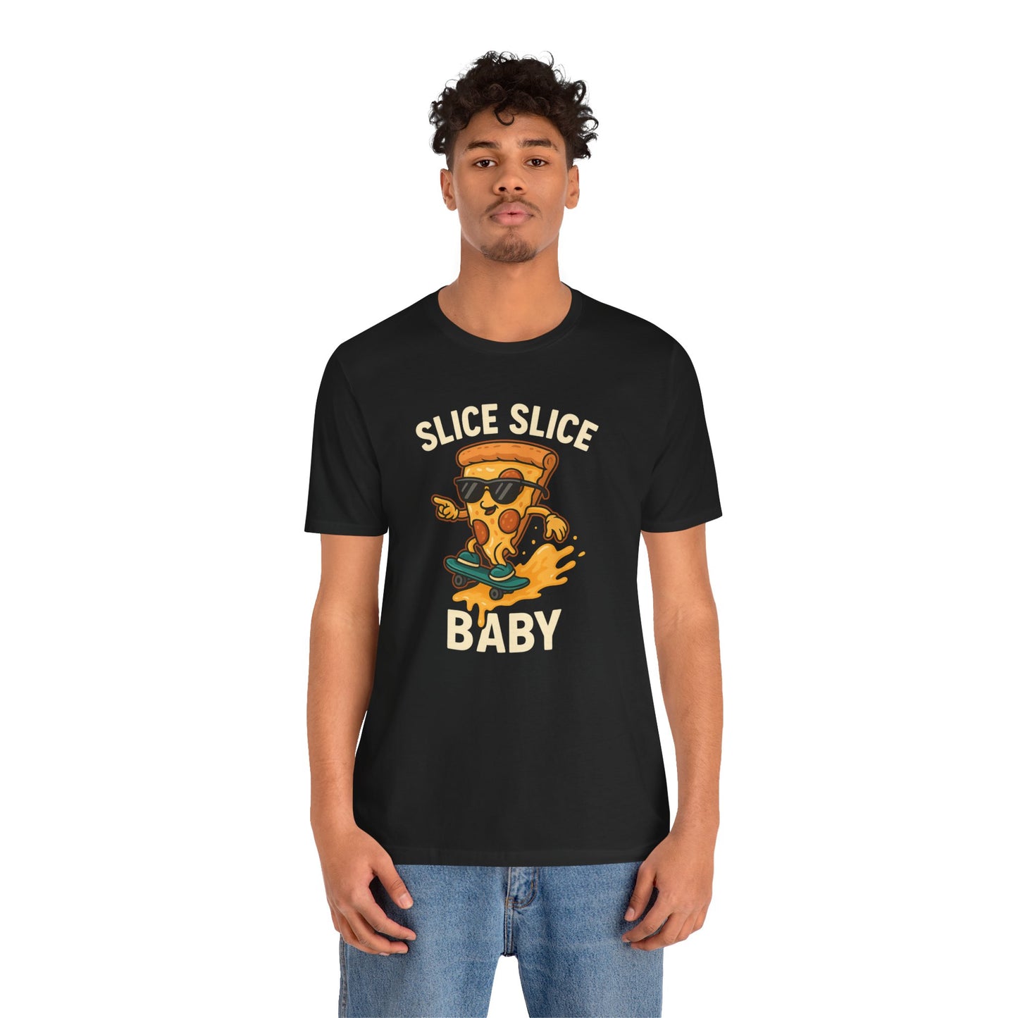 π Slice Slice Baby β Skate Into Flavor! Unisex Jersey Short Sleeve Tee