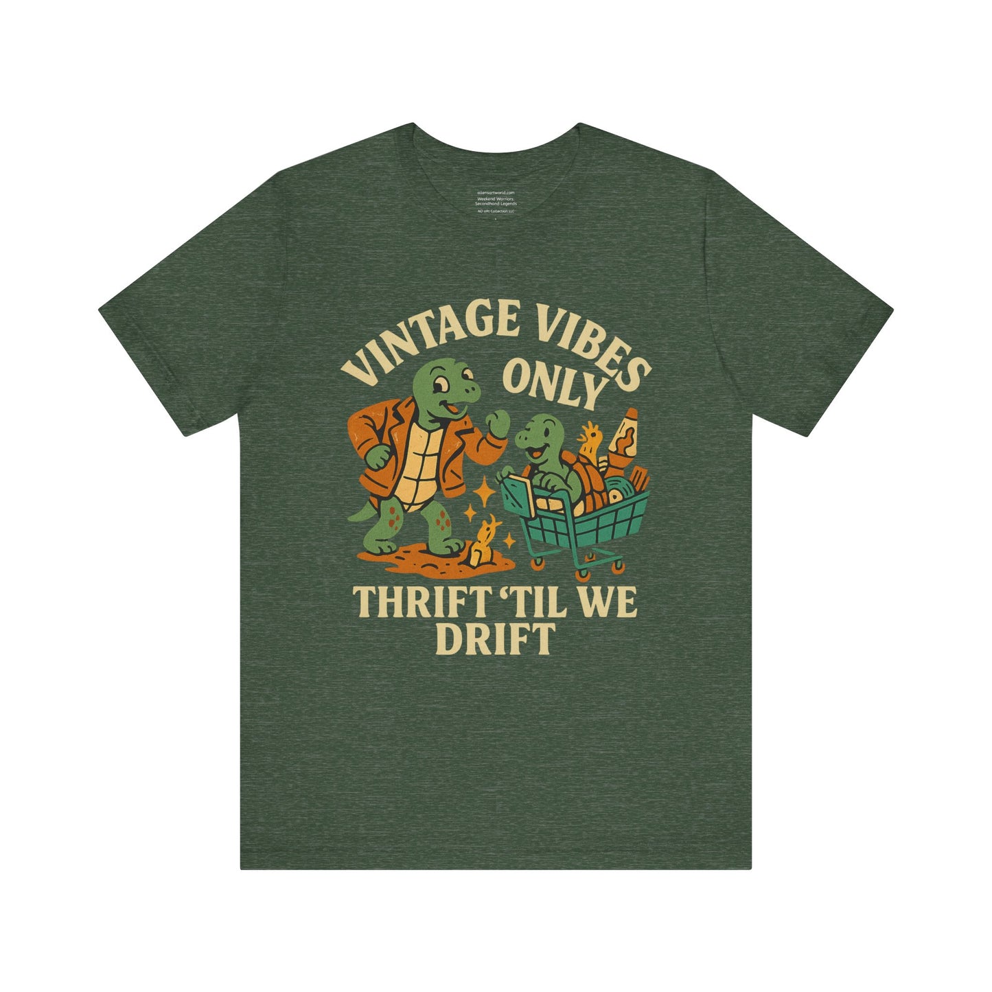 π Vintage Vibes Only β Thrift βTil We Drift (Jim & Terry) Unisex Jersey Short Sleeve Tee