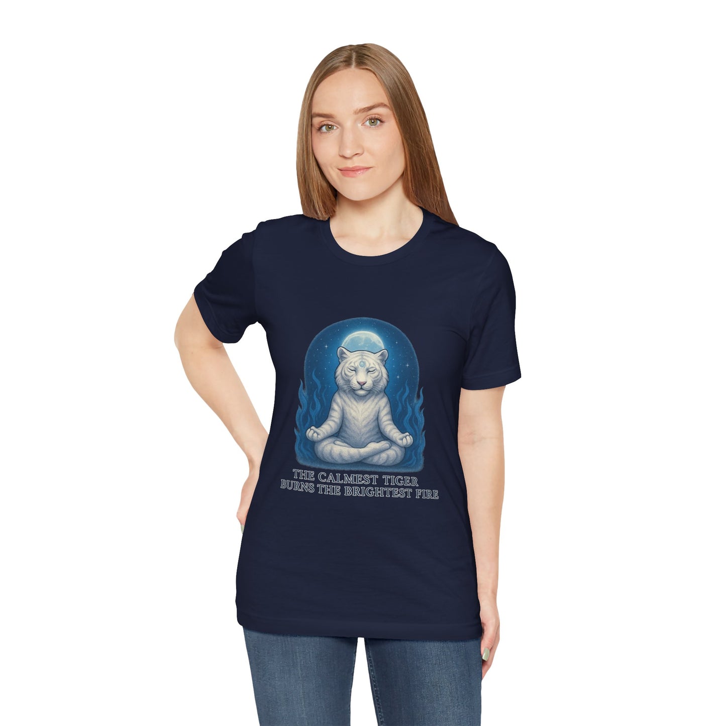 Still Tiger, Still Fire – The Calm Power Tee Unisex Jersey Short Sleeve Tee