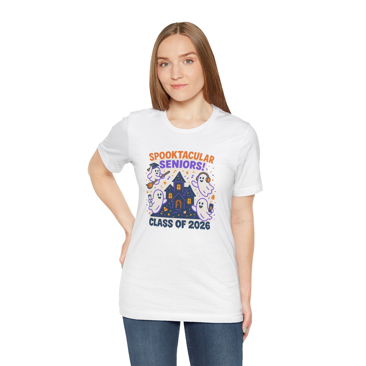 Seniors October Spooktacular Seniors! – design 2 Class of 2026 Unisex Jersey Short Sleeve Tee