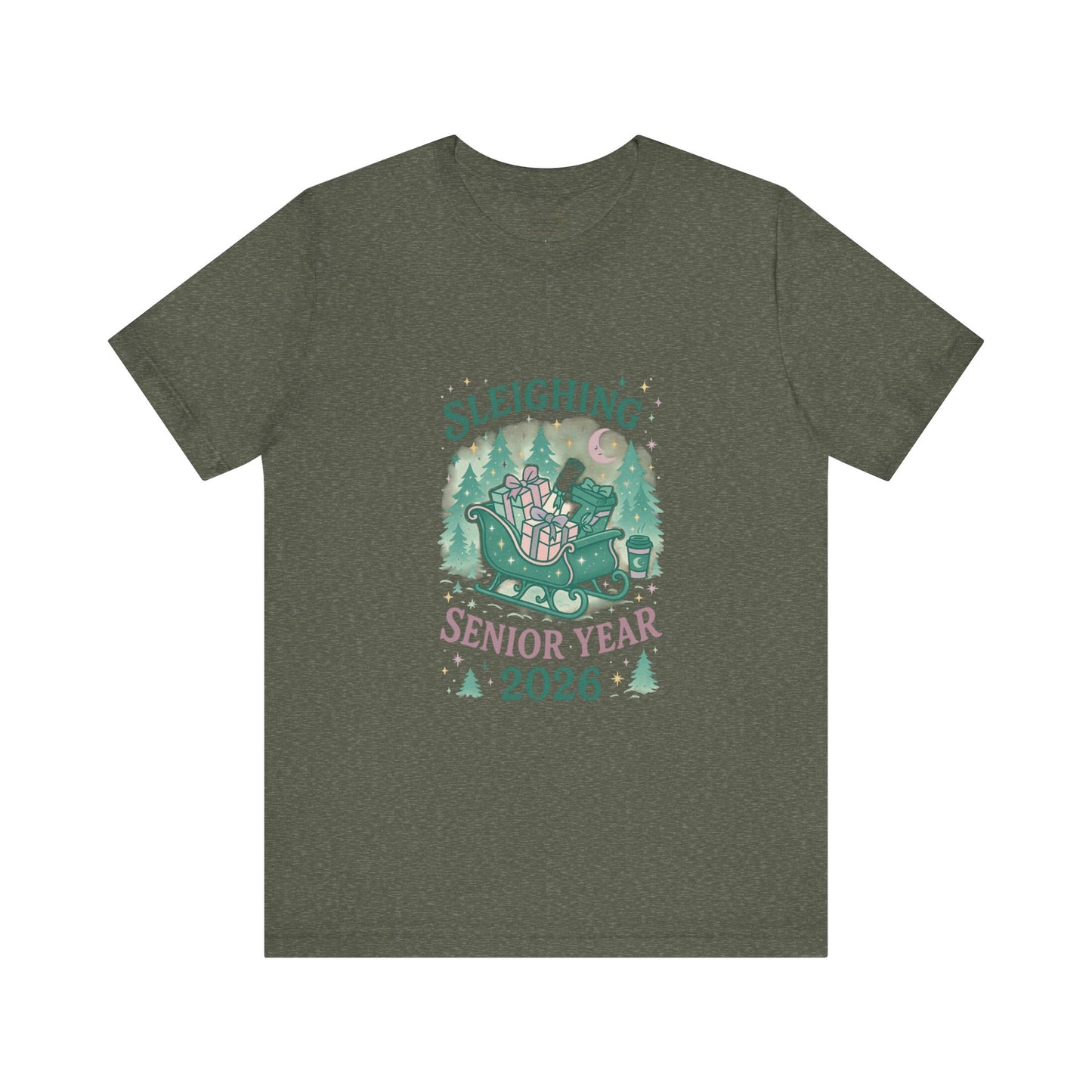 Sleighing Senior Year – Class of 2026 design 1 Unisex Jersey Short Sleeve Tee