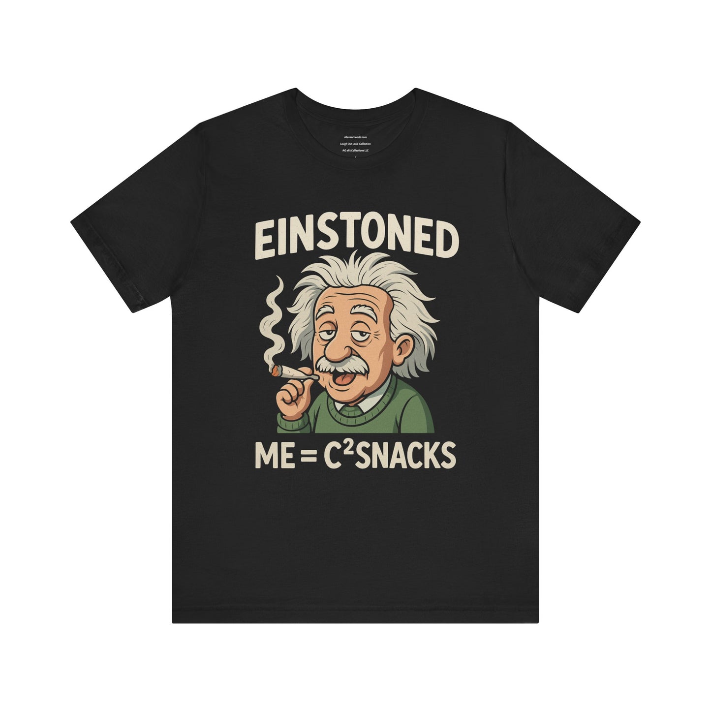 Meet Einstoned — ME = C² SNACKS Unisex Jersey Short Sleeve Tee