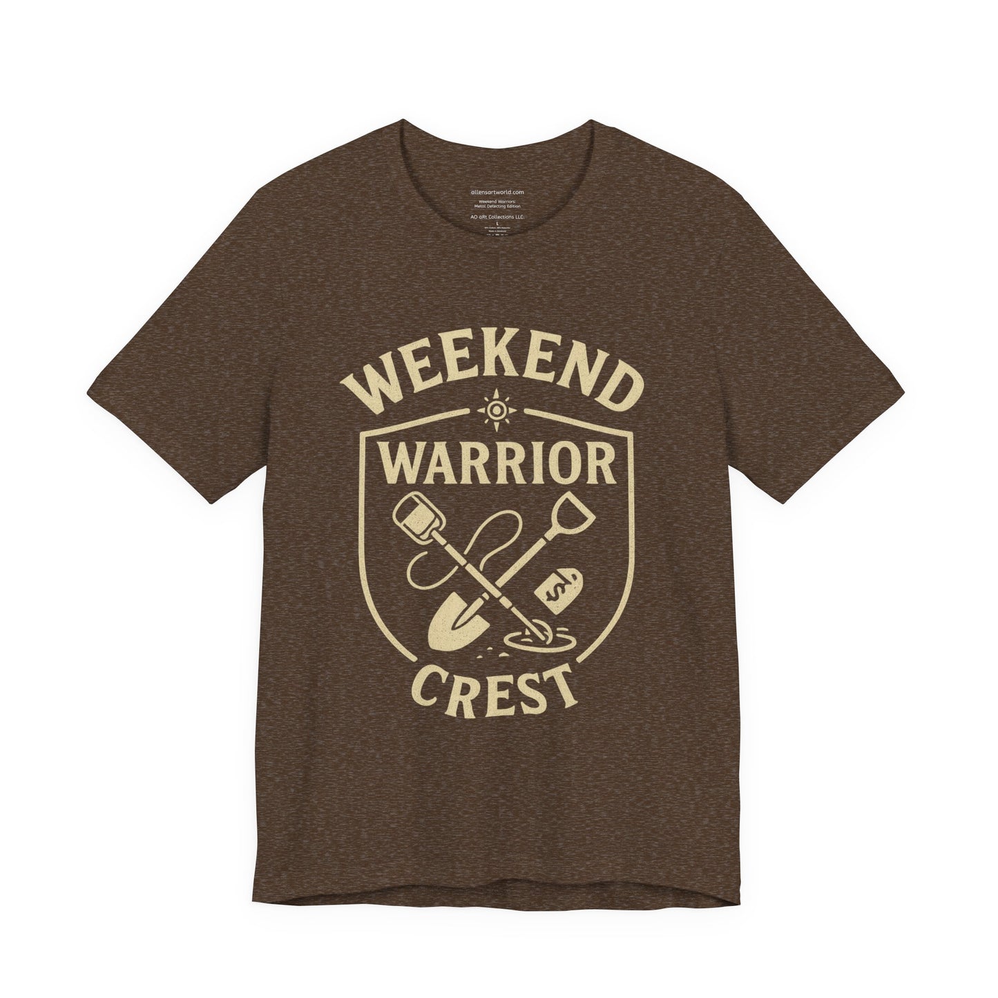 πͺ Weekend Warrior Crest β Metal Detecting Badge of Honor Unisex Jersey Short Sleeve Tee