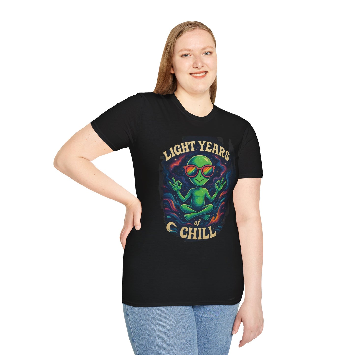 Light Years of Chill β Cosmic Vibes Tee Unisex Softstyle