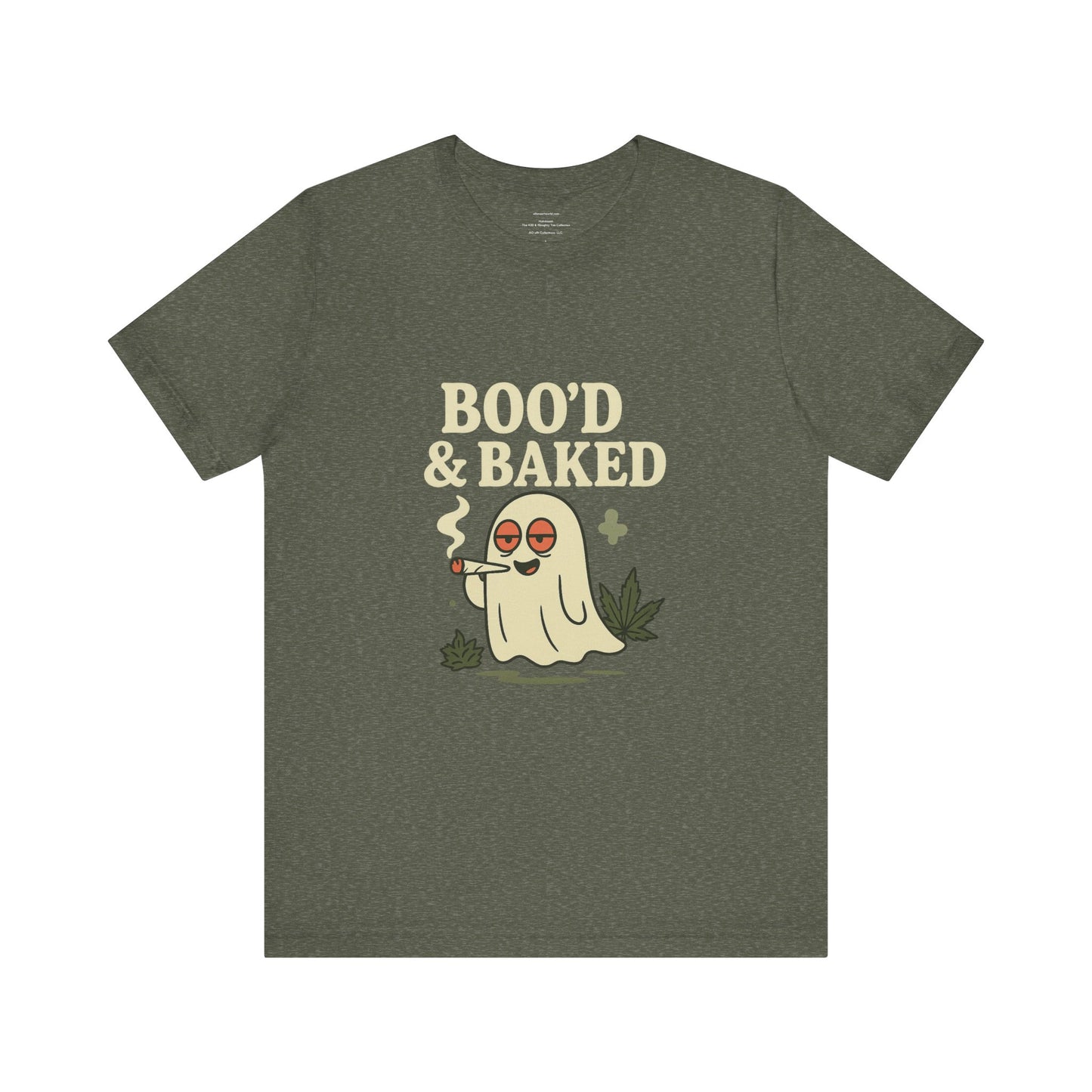 👻🌿 Boo’d & Baked: High Spirits Only Unisex Jersey Short Sleeve Tee