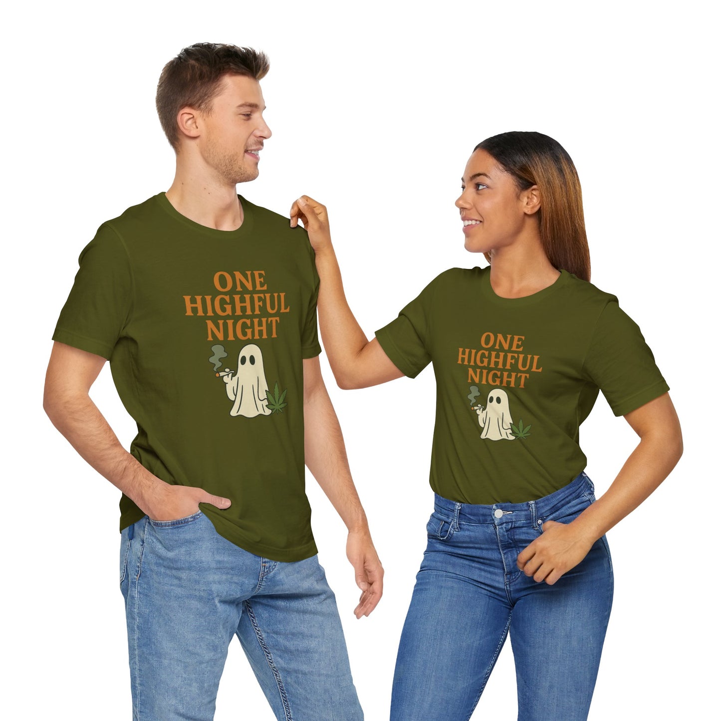 🕯️One Highful Night – Ghosted & Lifted Unisex Jersey Short Sleeve Tee