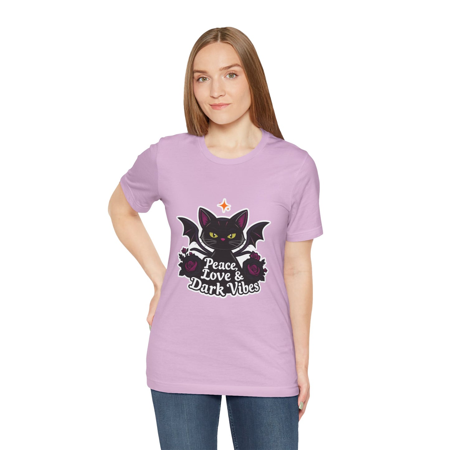 π€ Bat Cat Energy Goth Collection Unisex Jersey Short Sleeve Tee