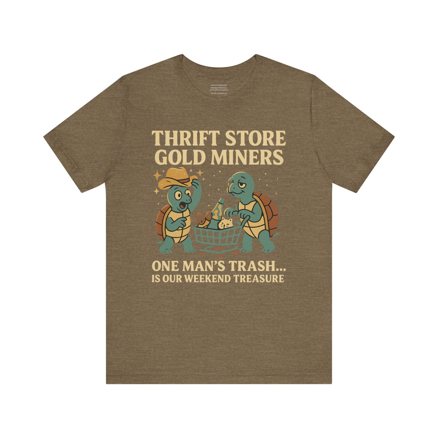 π Thrift Store Gold Miners β Weekend Warriors: Second Hand Legends Unisex Jersey Short Sleeve Tee