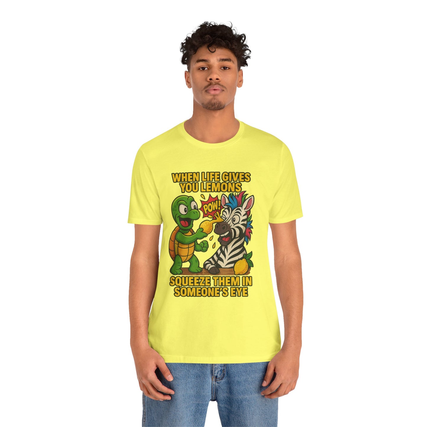 Zesty Eye-Opener (Terry & Checkers) Unisex Jersey Short Sleeve Tee