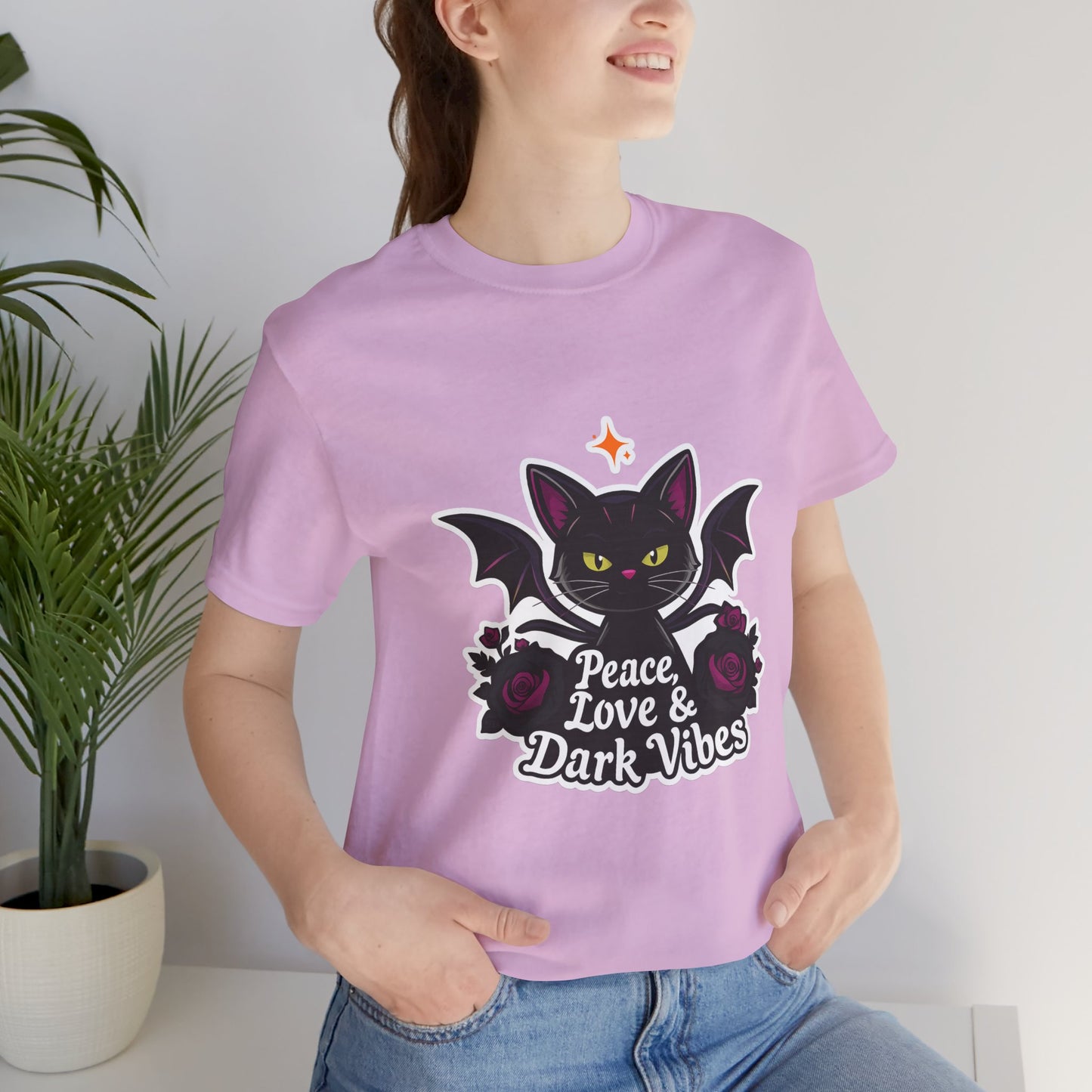 π€ Bat Cat Energy Goth Collection Unisex Jersey Short Sleeve Tee