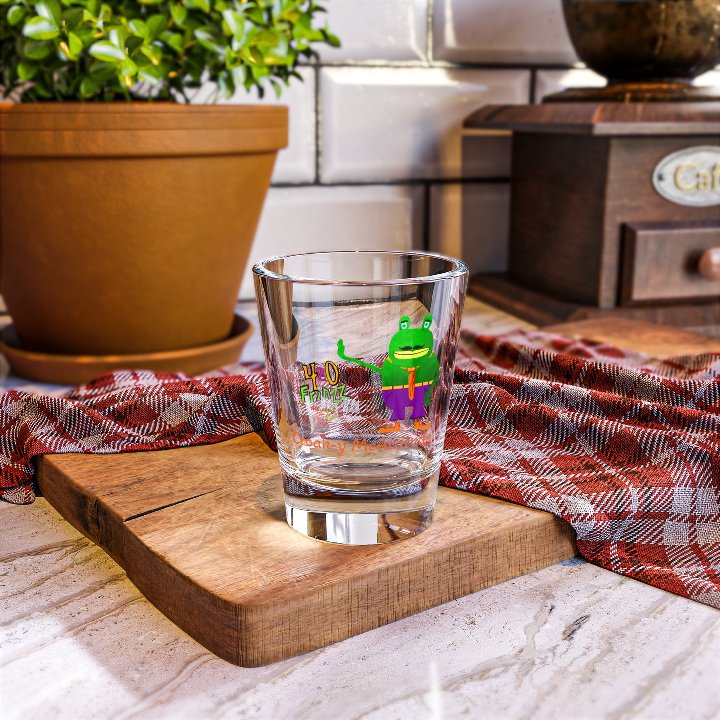 Croak-y McAttitude 420 frinzz Shot Glass, 1.5oz
