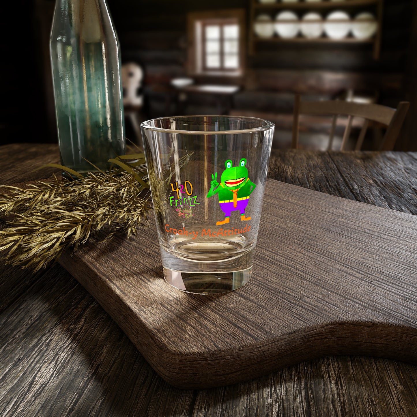 Croak-y McAttitude 420 frinzz Shot Glass, 1.5oz