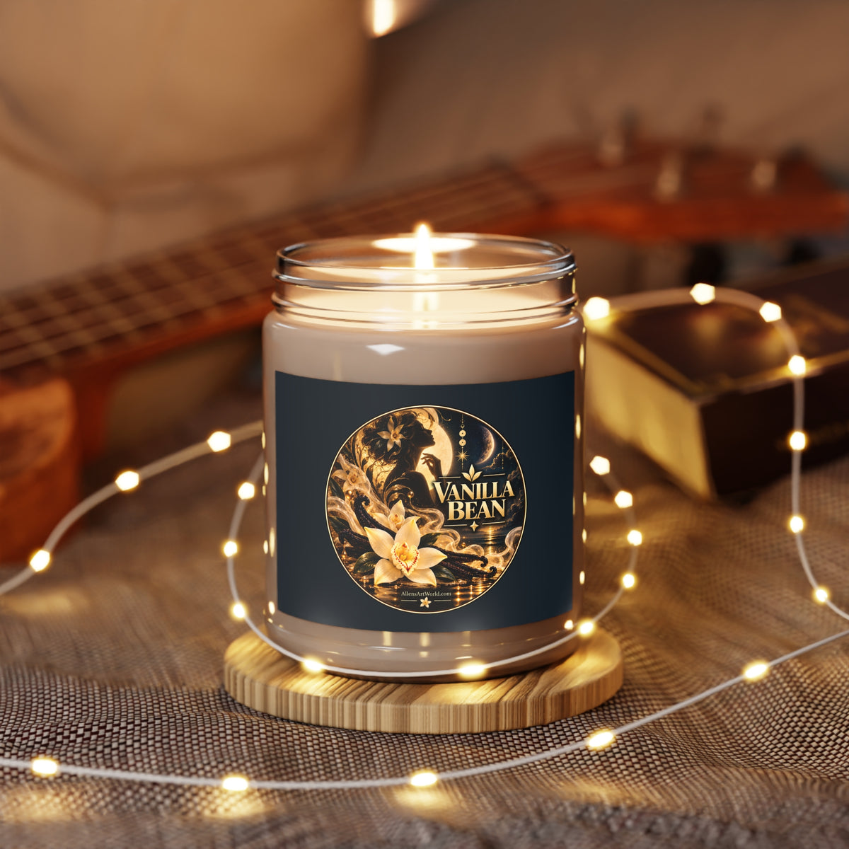 ๐ VANILLA BEAN โ The Light Within Home Collection Scented Soy Candles with White Lid, 9oz