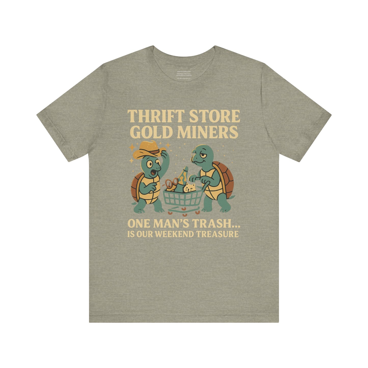 π Thrift Store Gold Miners β Weekend Warriors: Second Hand Legends Unisex Jersey Short Sleeve Tee