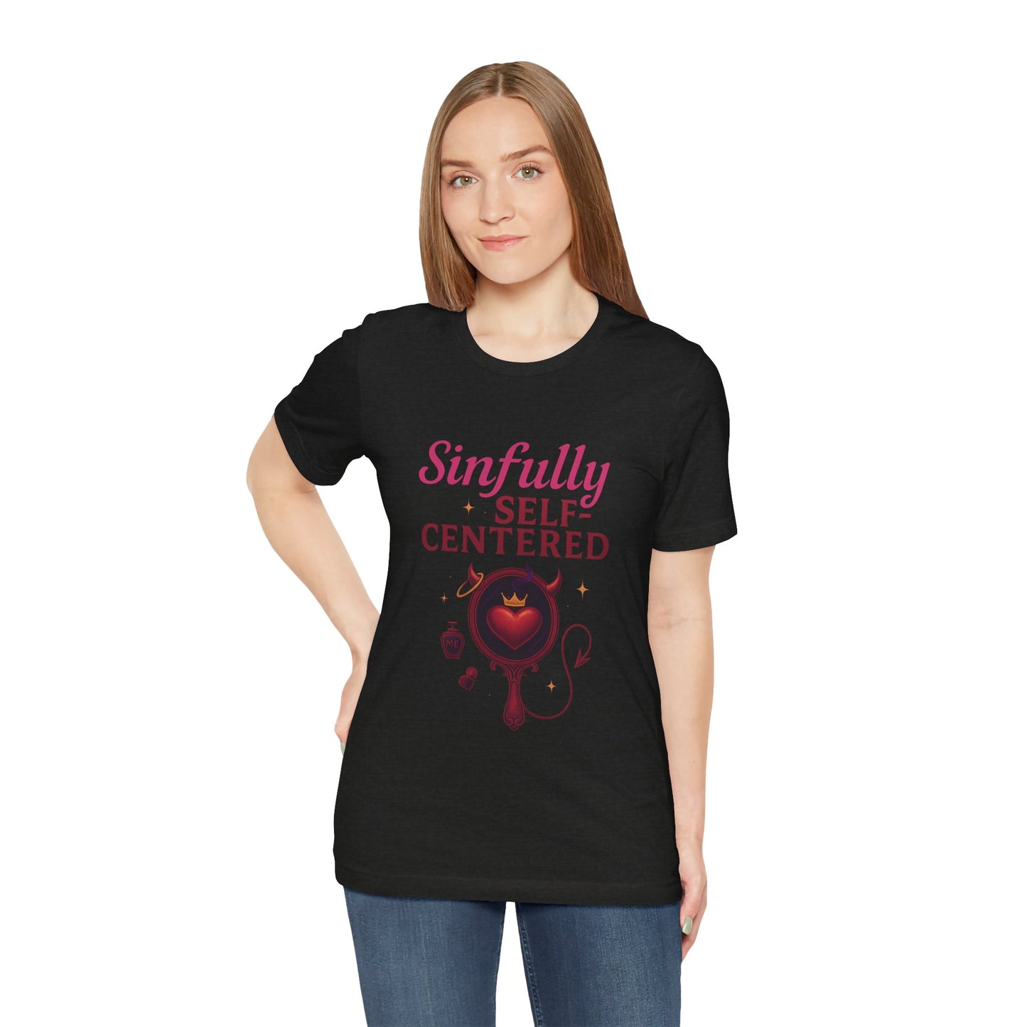 π€ Sinfully Self-Centered Unisex Jersey Short Sleeve Tee