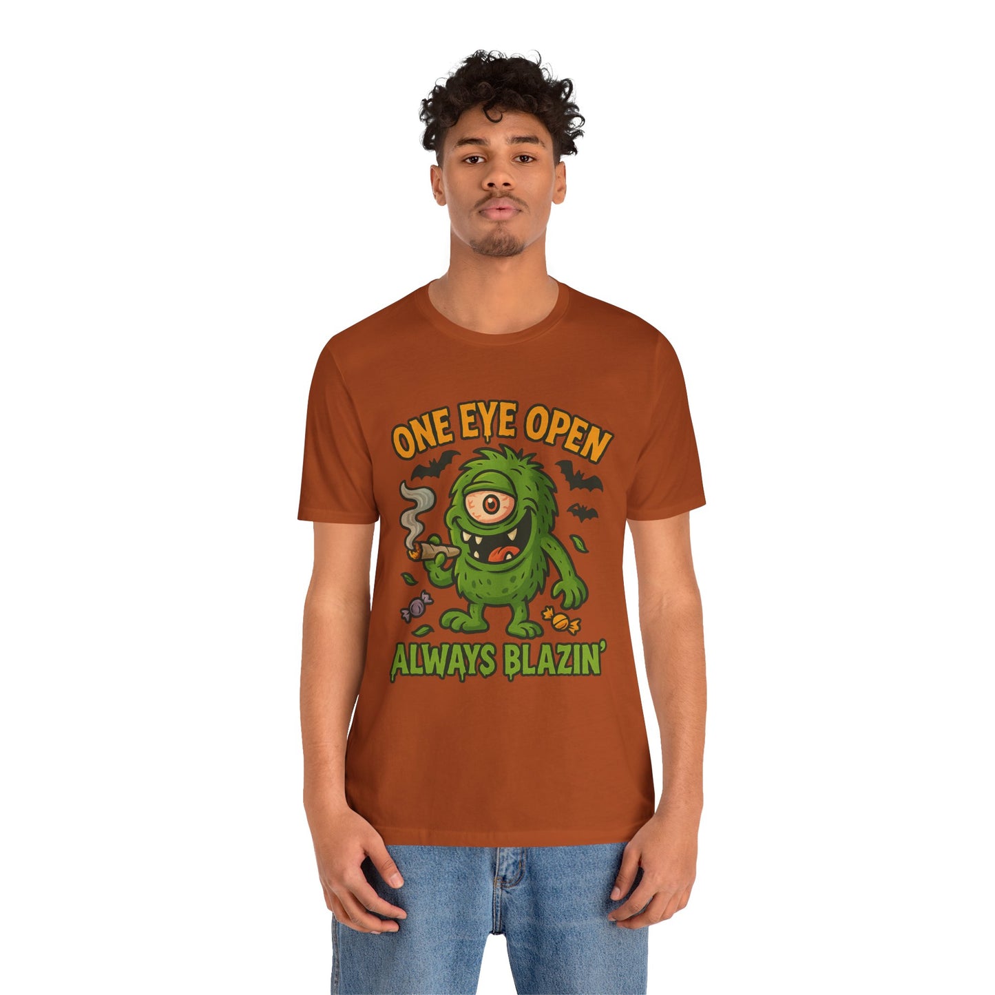 🕯️One Eye Open — Always Blazin’ (Holidazed) Unisex Jersey Short Sleeve Tee